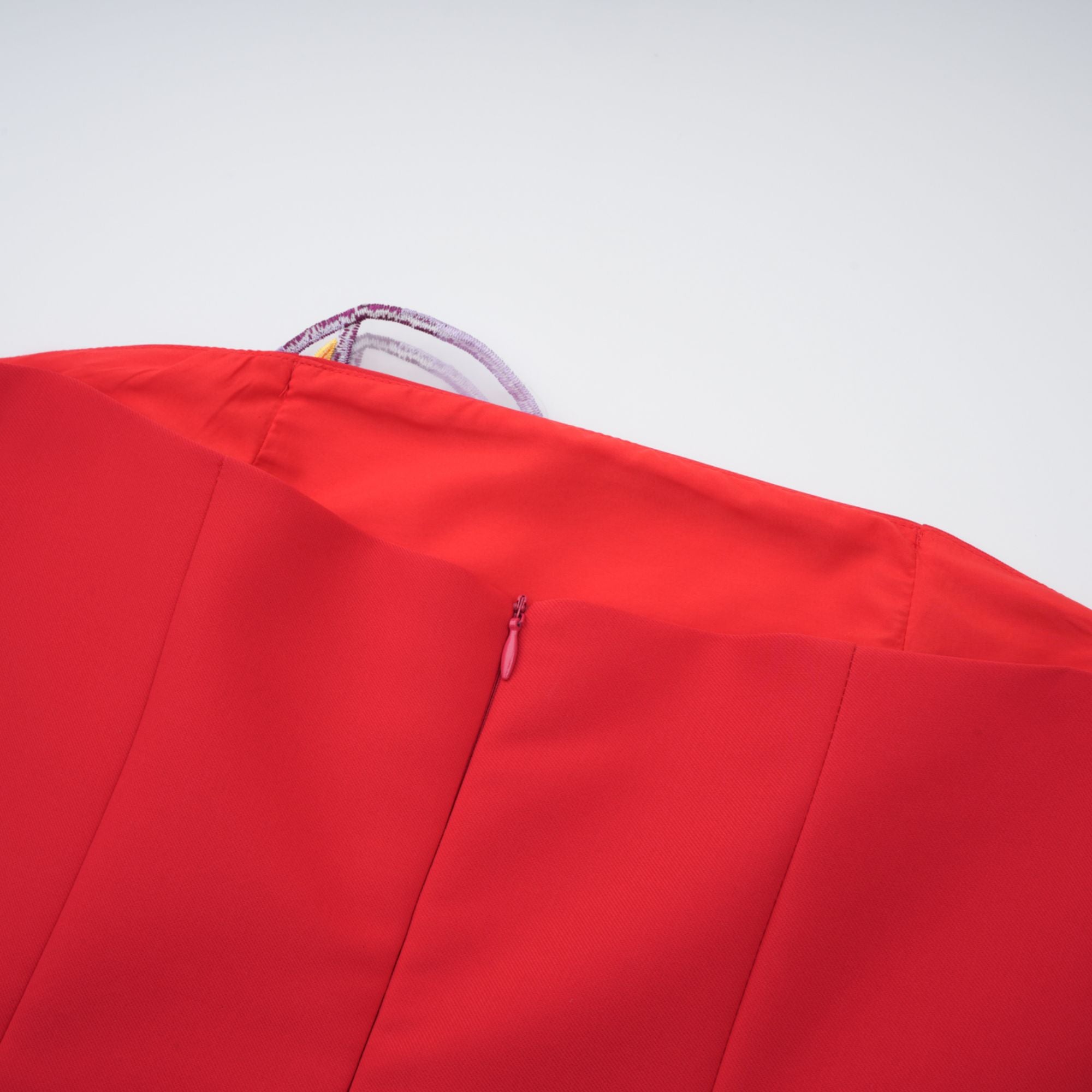 Irène Sequin Embroidered Off-Shoulder Midi Dress in Red