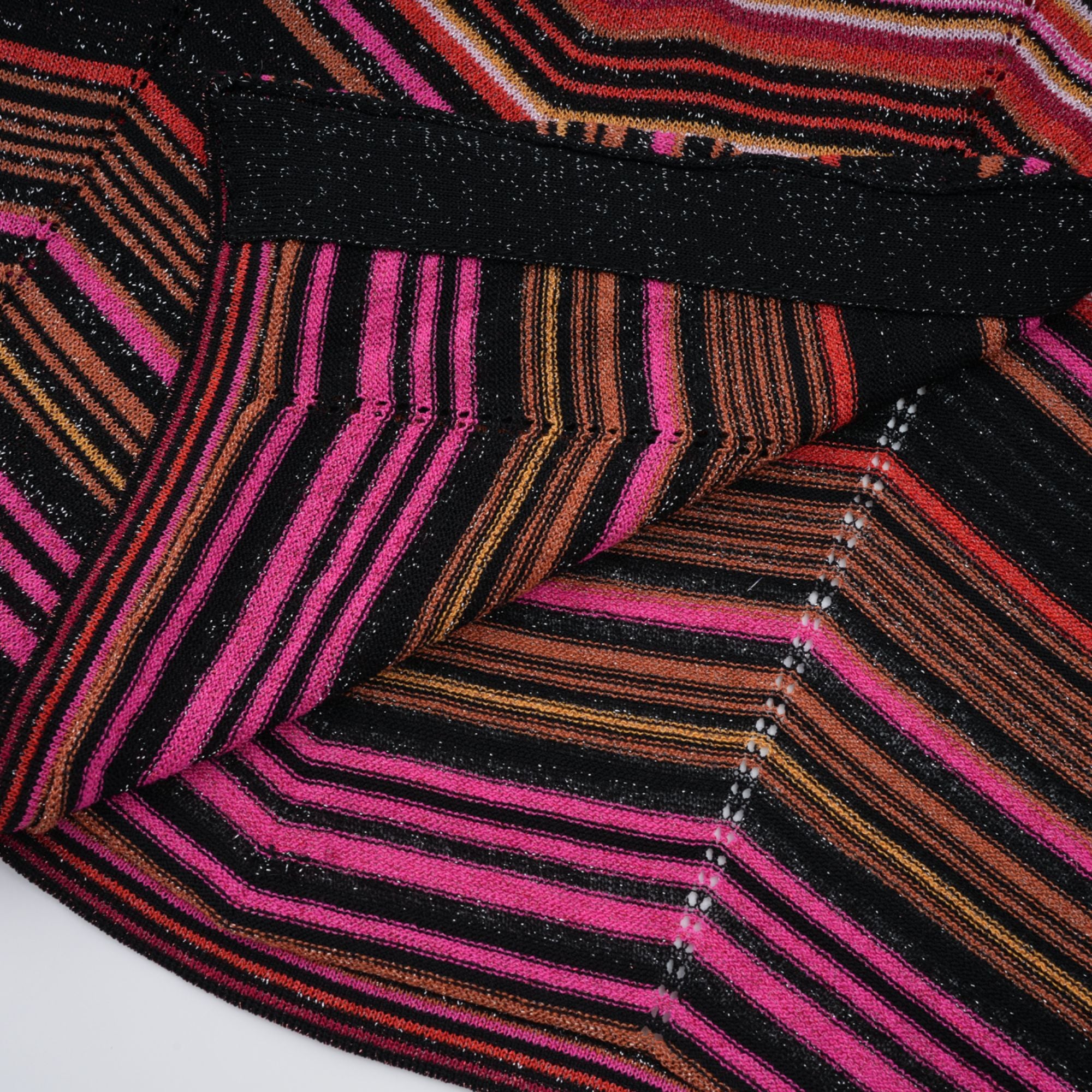 Chloé Red Striped Knit Long Cardigan