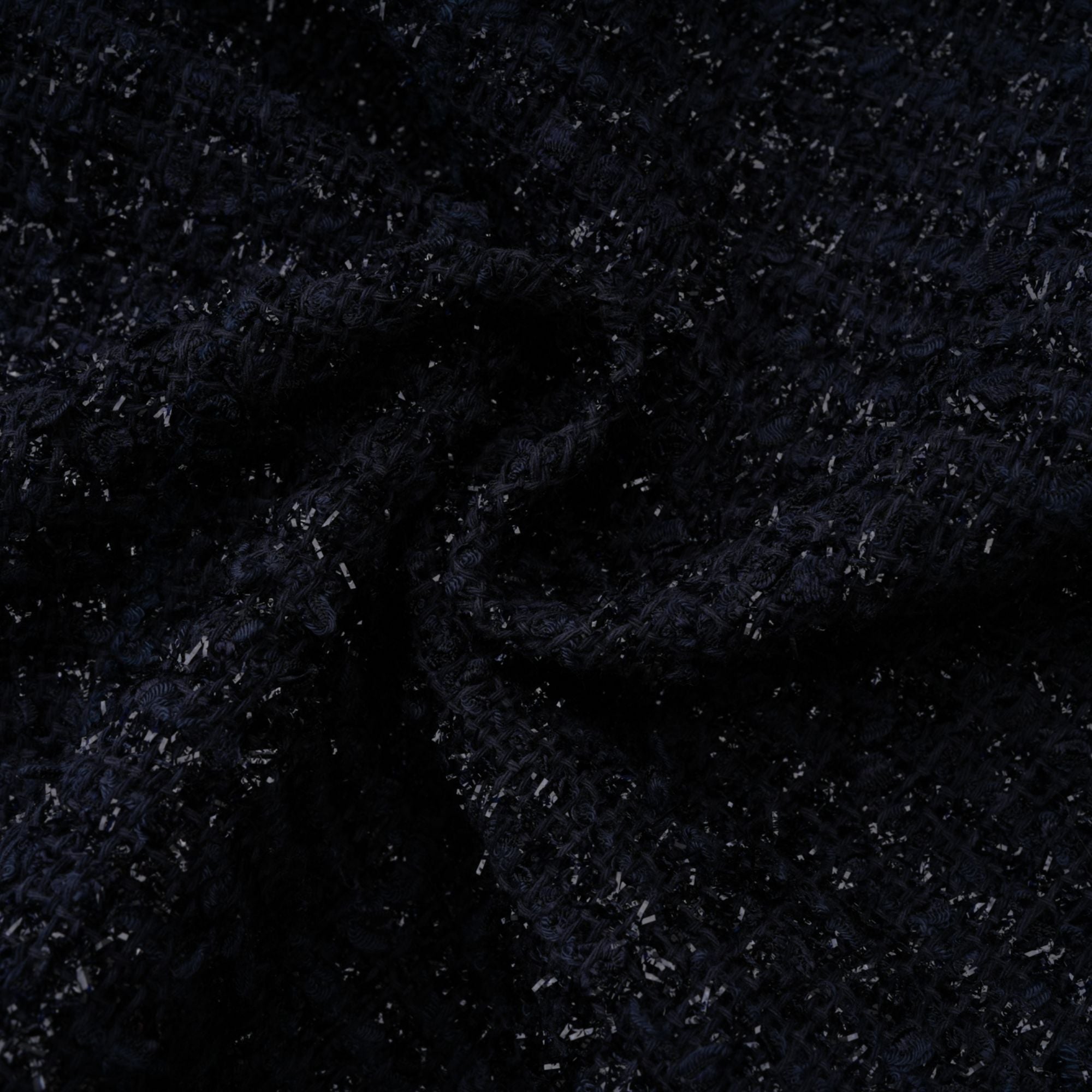 Fiona Navy Blue Embellished Tweed Mini Dress