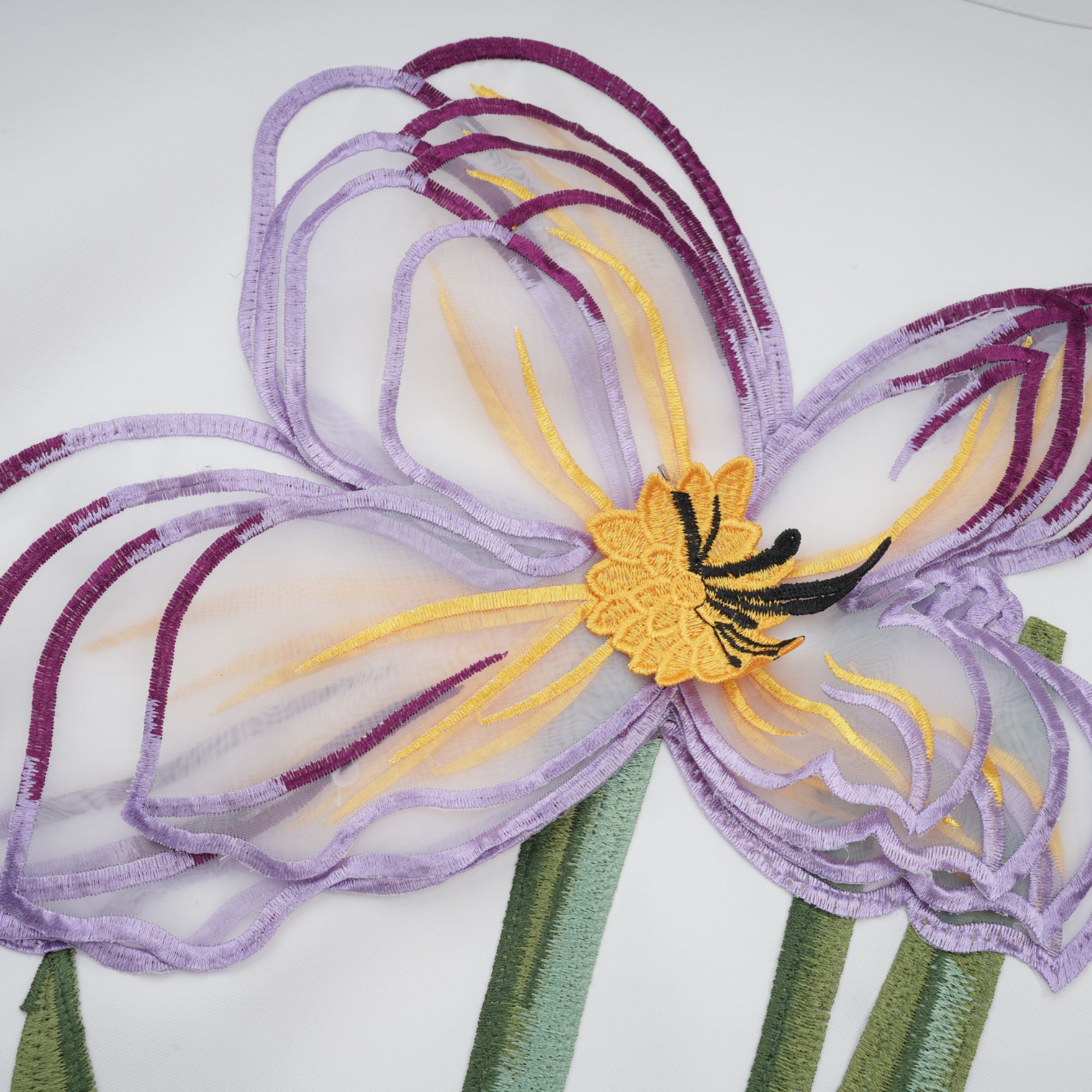 Irène White Sequin Floral Embroidered Matching Set