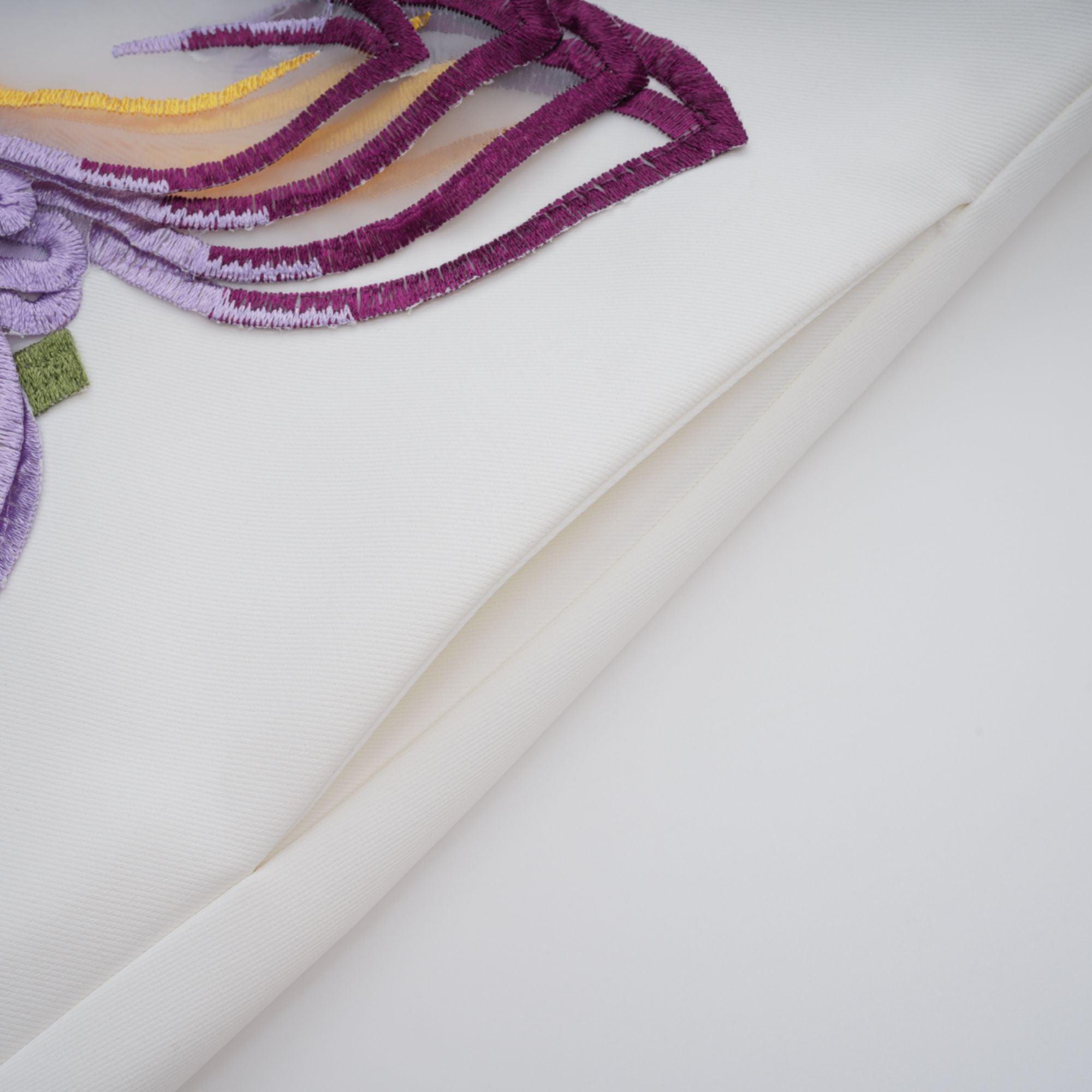 Irène White Sequin Floral Embroidered Matching Set