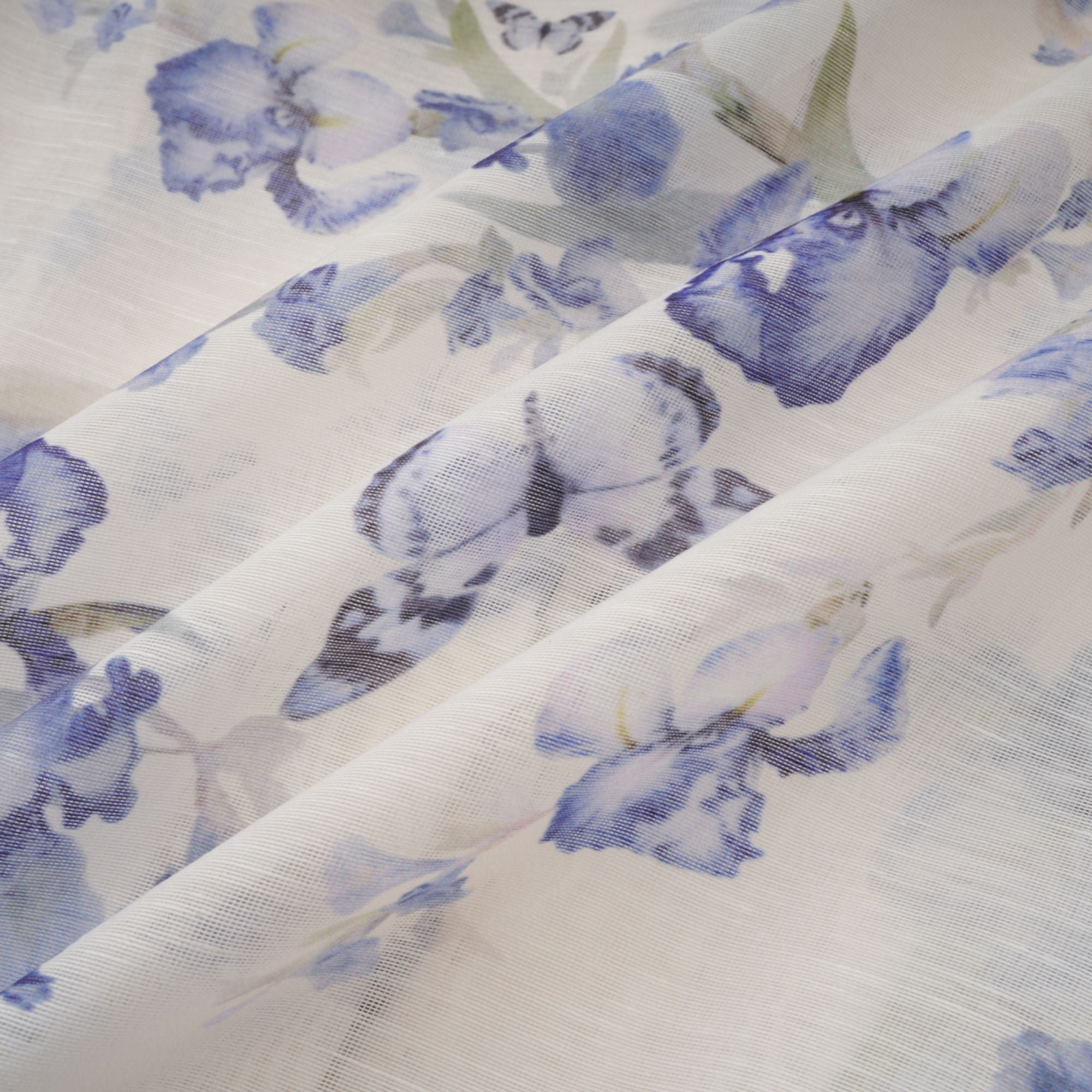 Ausgestelltes Chiffon-Minikleid Blandine mit Blumendruck