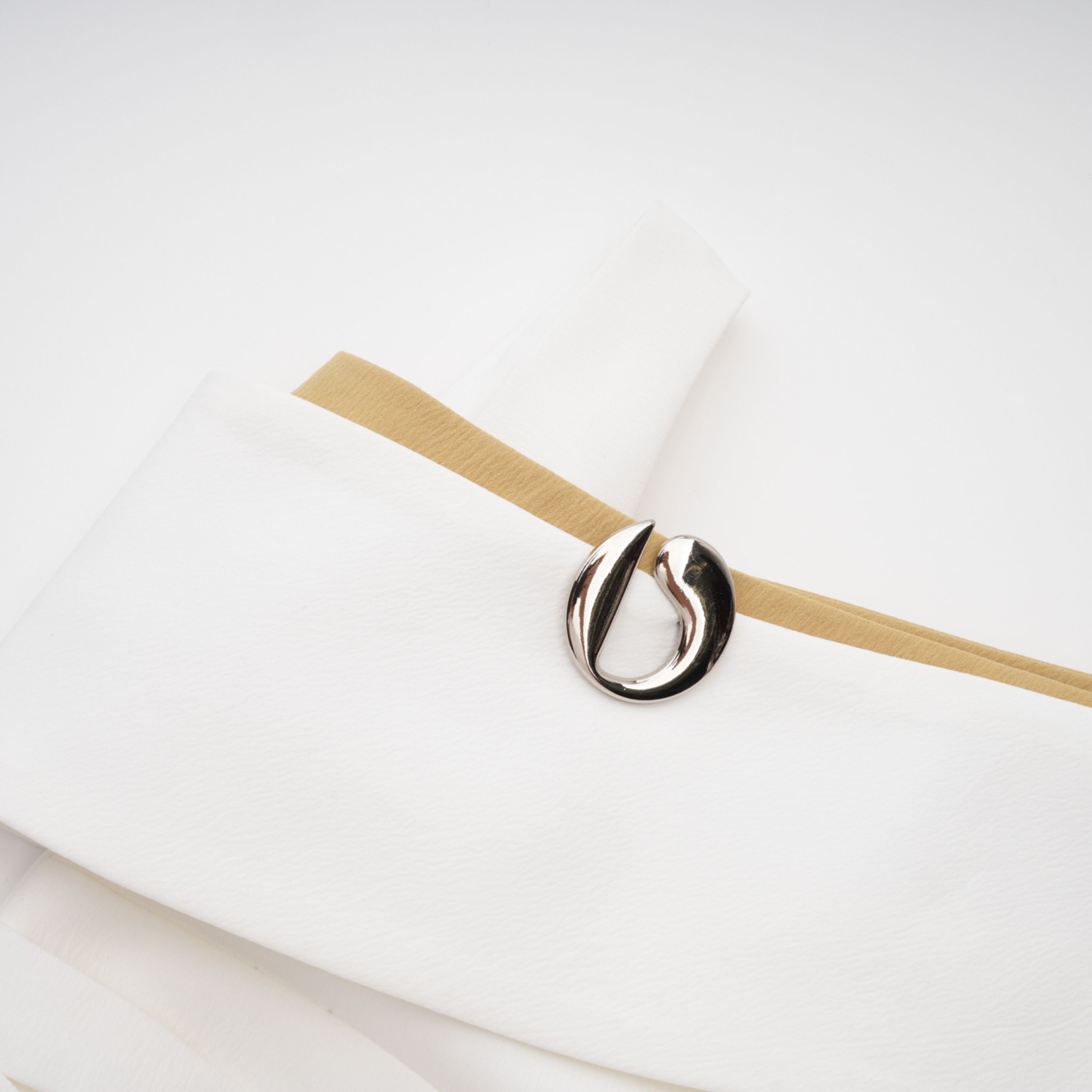 Blossom White One Shoulder Ruched Midi Dress