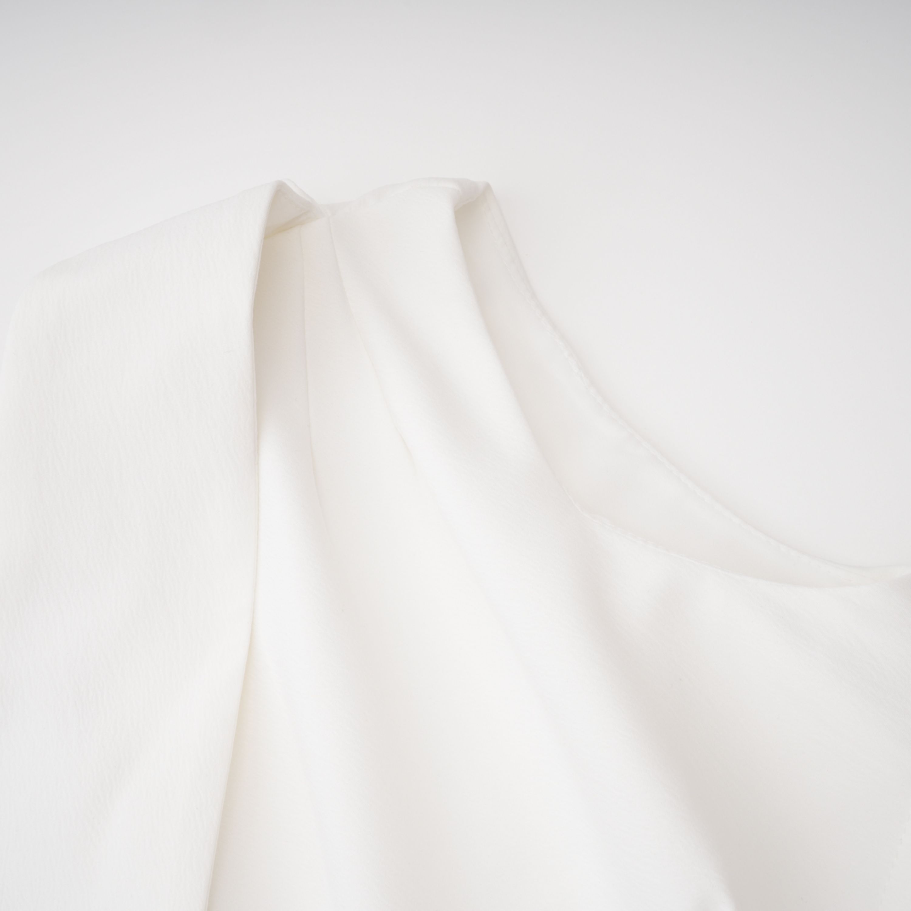 Blossom White One Shoulder Ruched Midi Dress