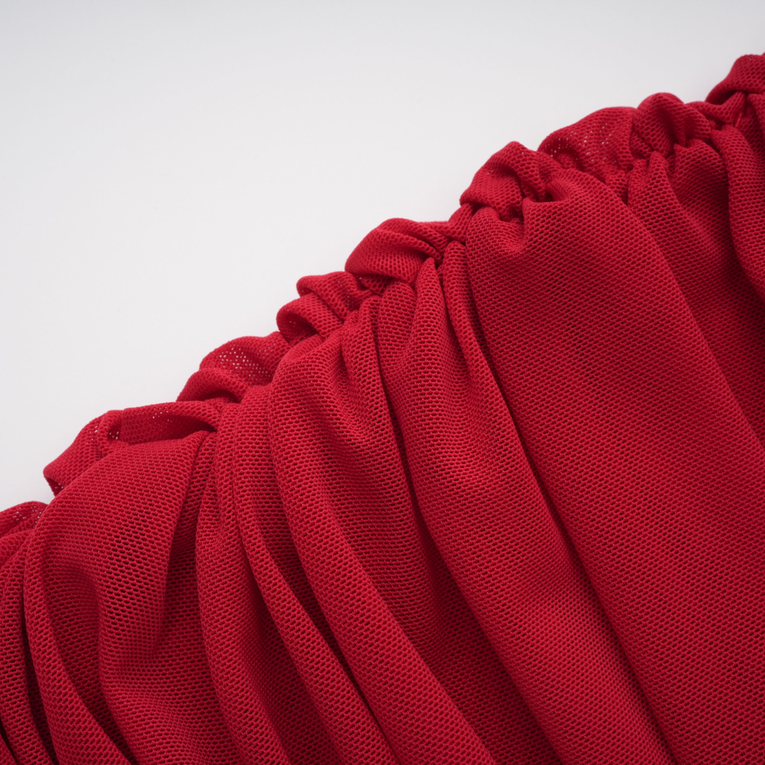 Fíona Rotes asymmetrisches drapiertes Maxikleid