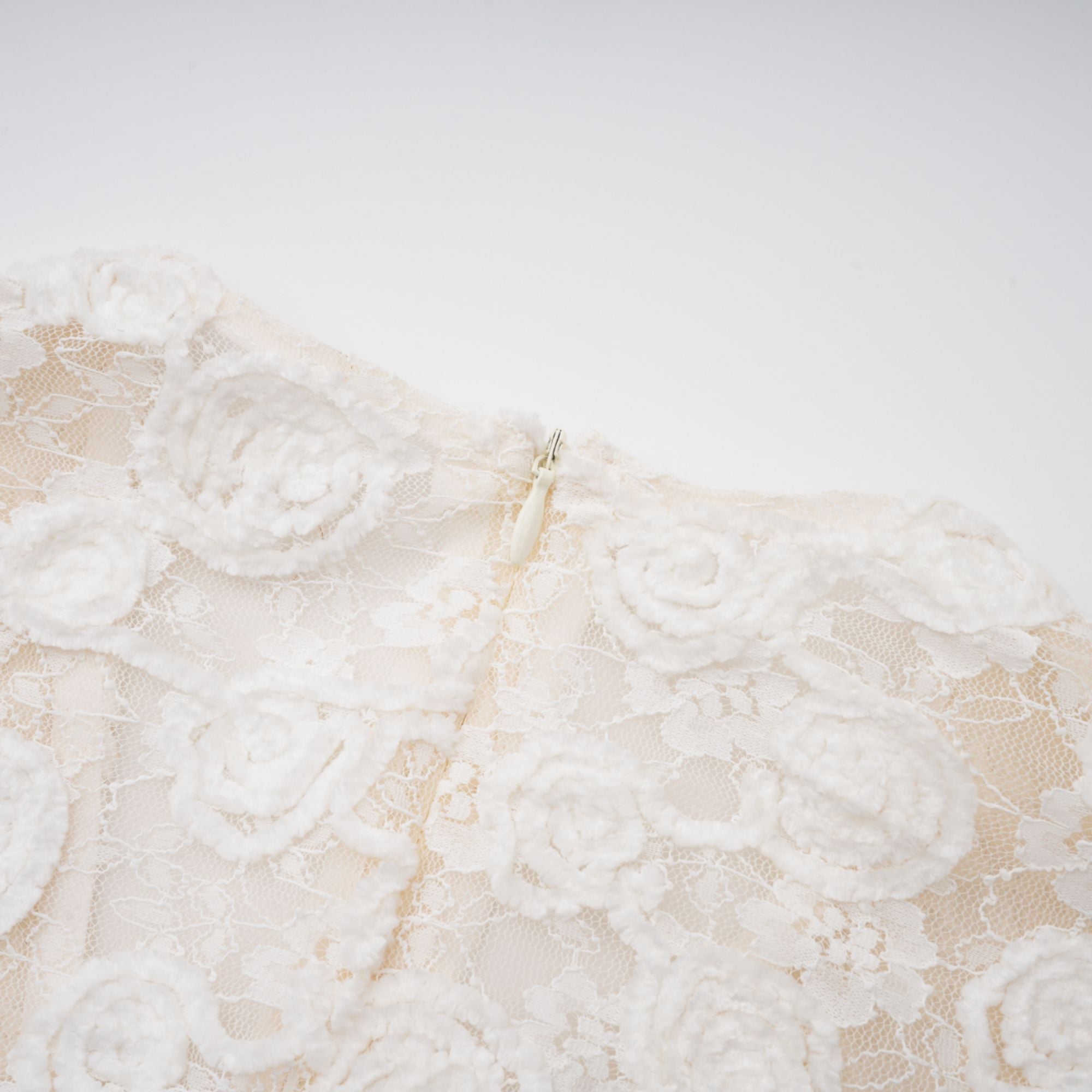 Oona White Floral Lace Pencil Midi Dress