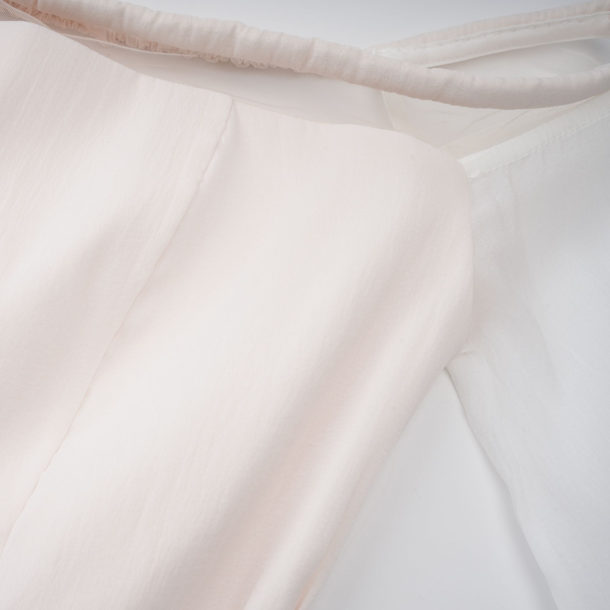 Gelsomina White Gathered Crepe Midi Dress