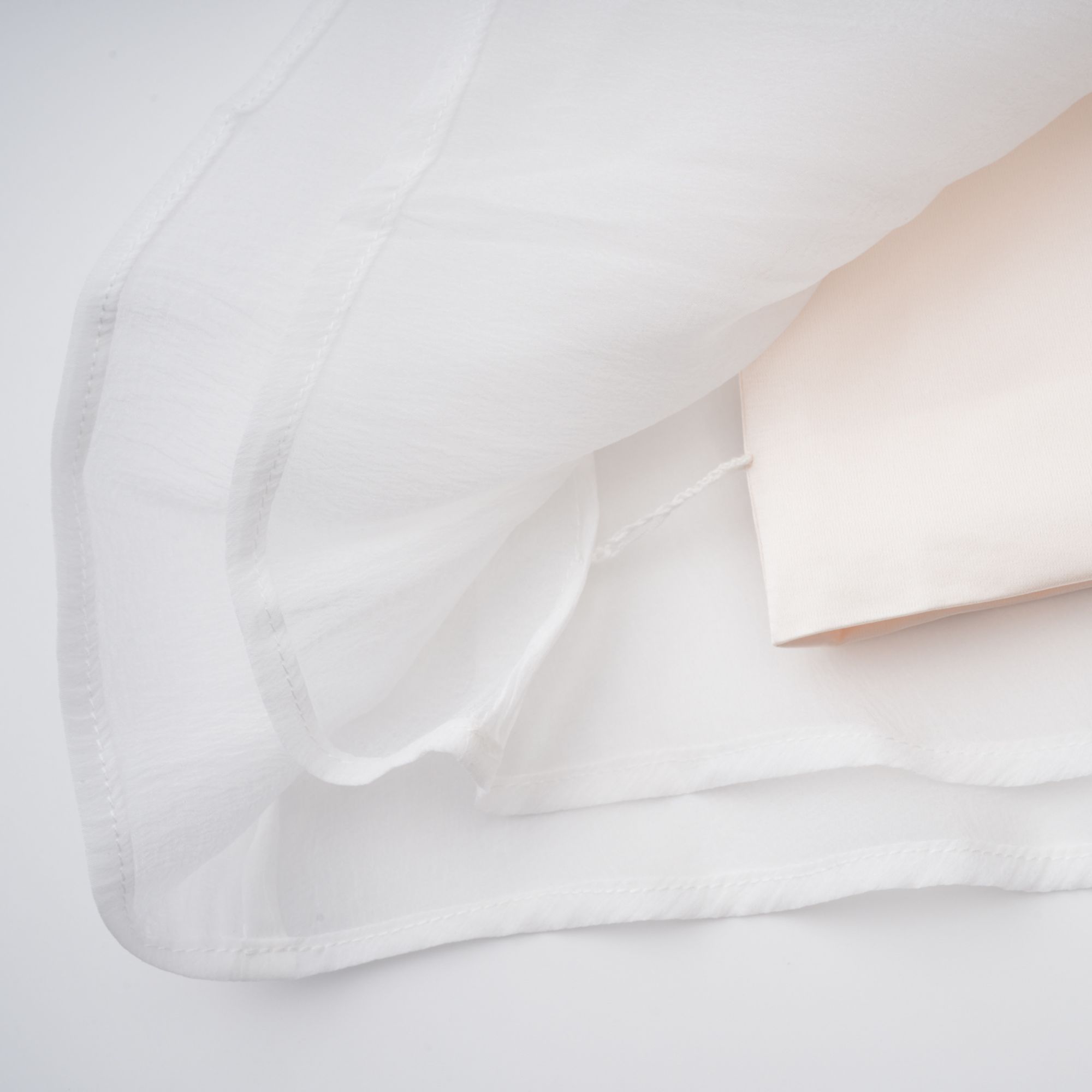 Gelsomina White Gathered Crepe Midi Dress