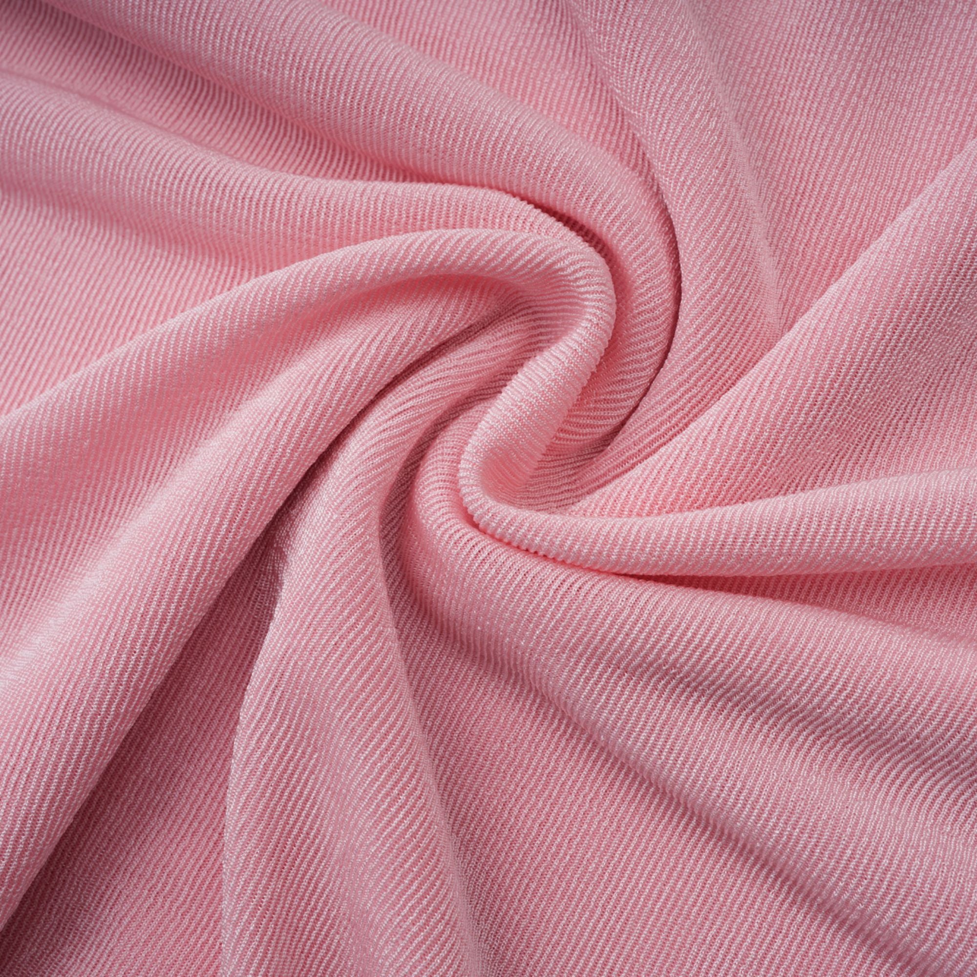 Moderne Pink Shawl Panel Ruched Maxi Dress