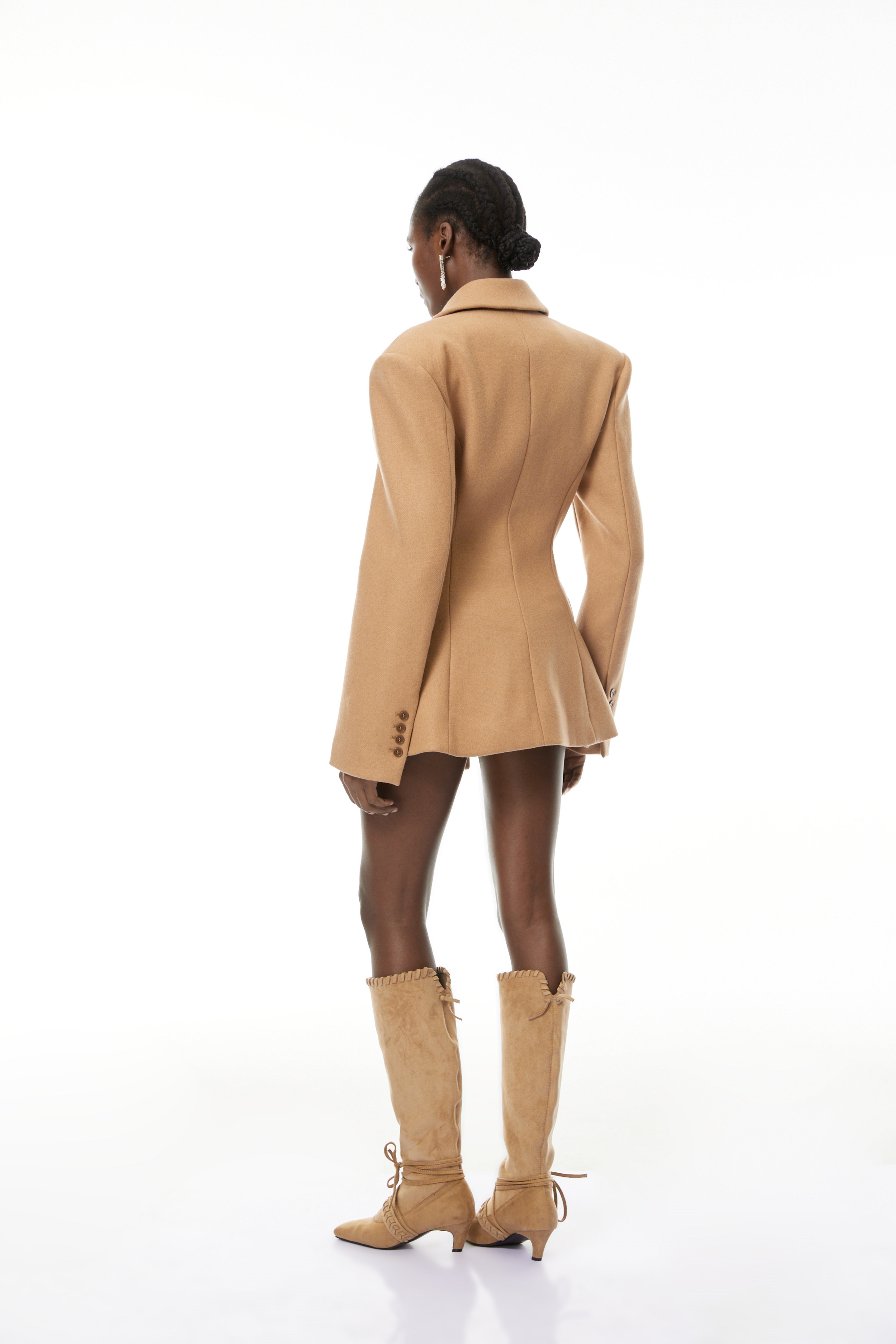 Dorina Khaki Double Breasted Blazer