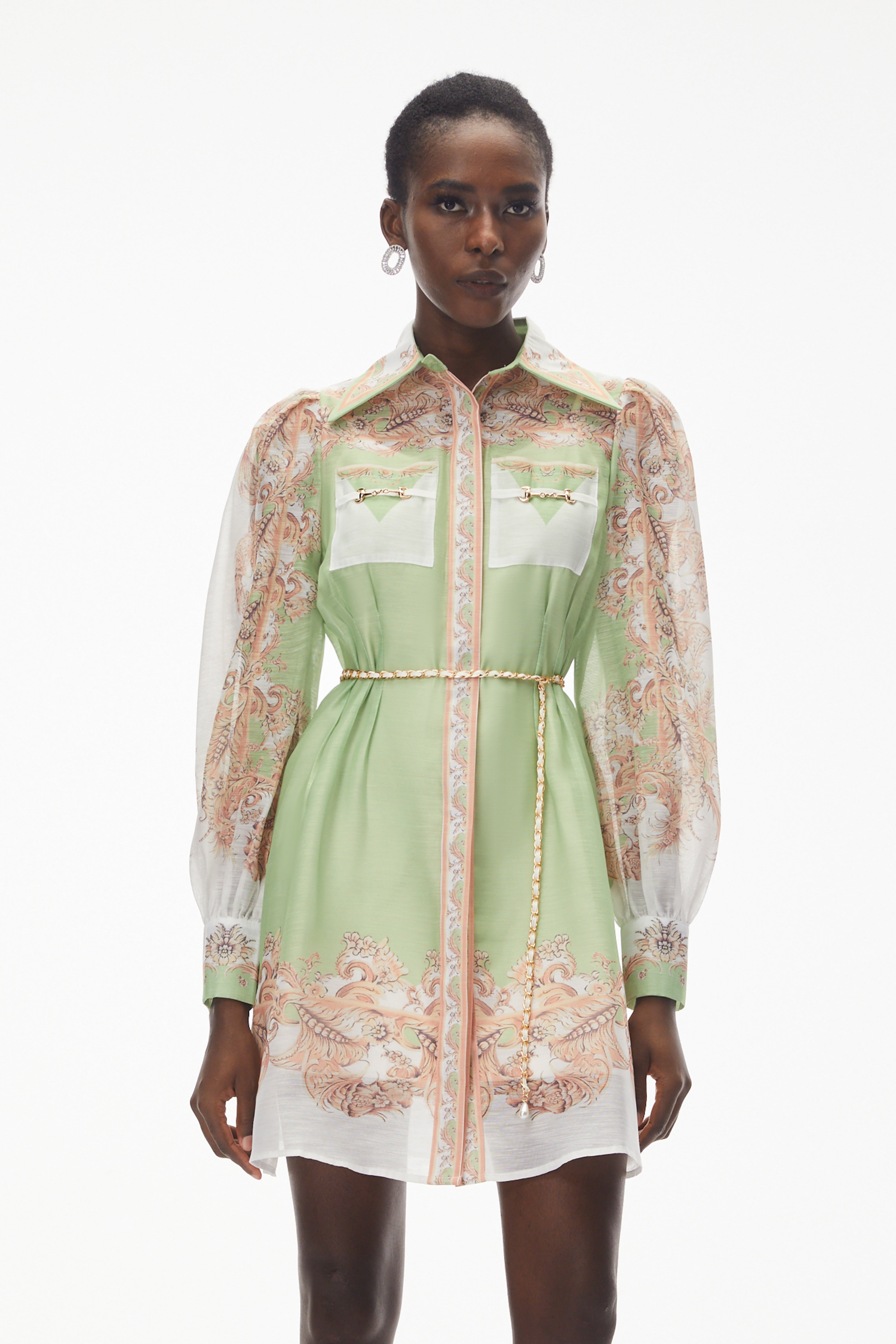 Elisabeth – Minikleid mit farbigen Blockdrucken