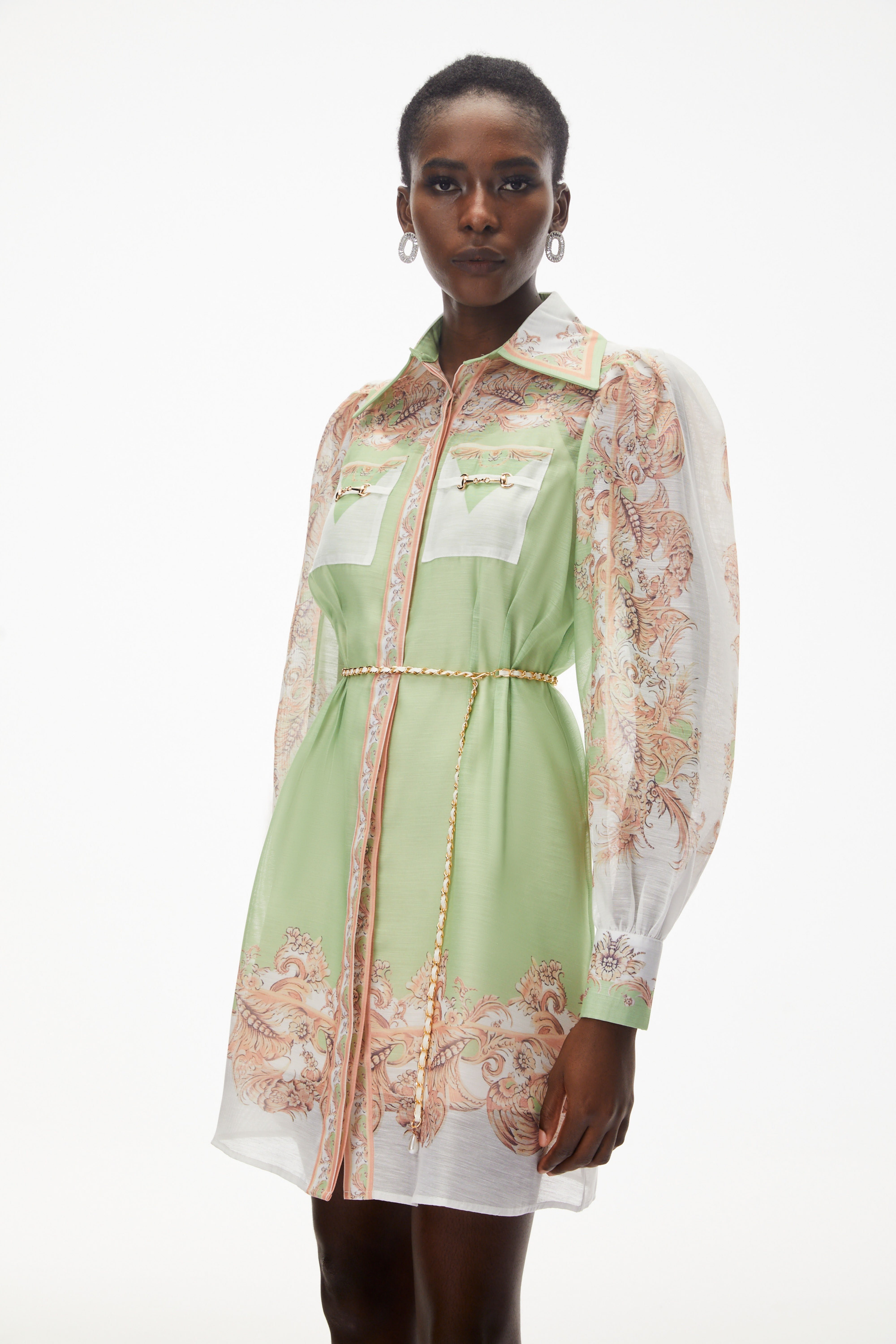 Elisabeth – Minikleid mit farbigen Blockdrucken