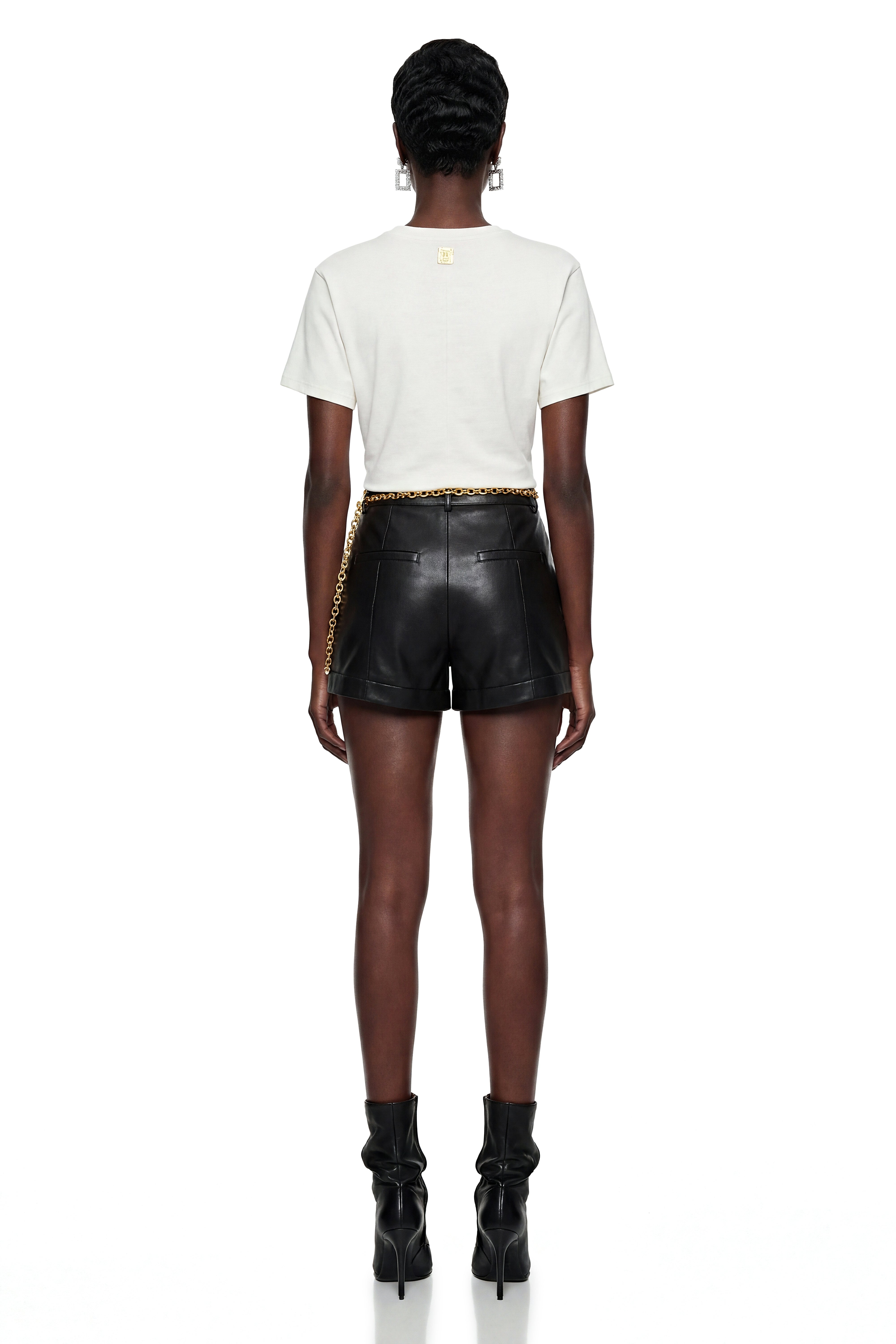 Elisheva White Cross Front Wrap T-Shirt