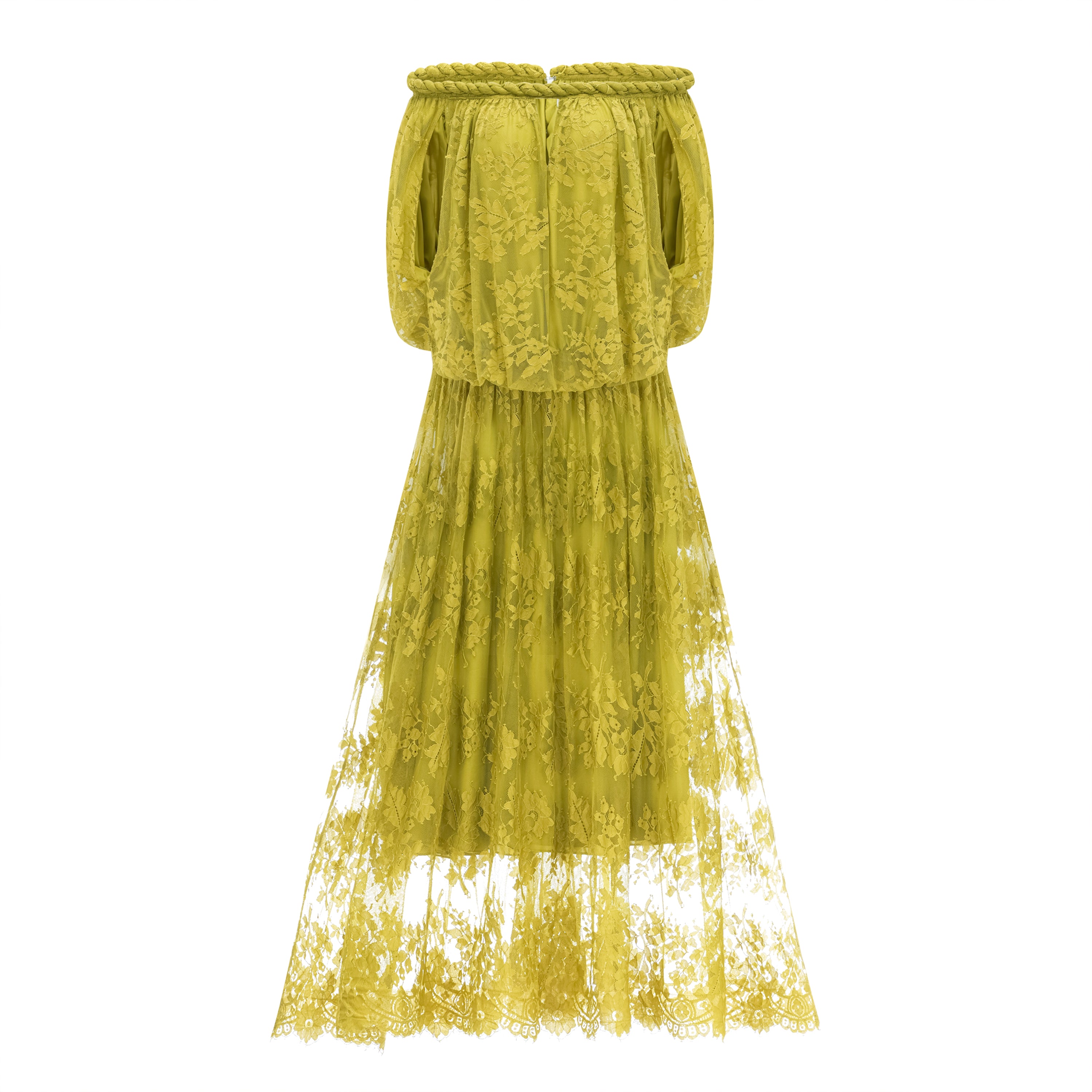 Fabienne Green Floral Appliqué Maxi Dress (Final Sale-US Only)