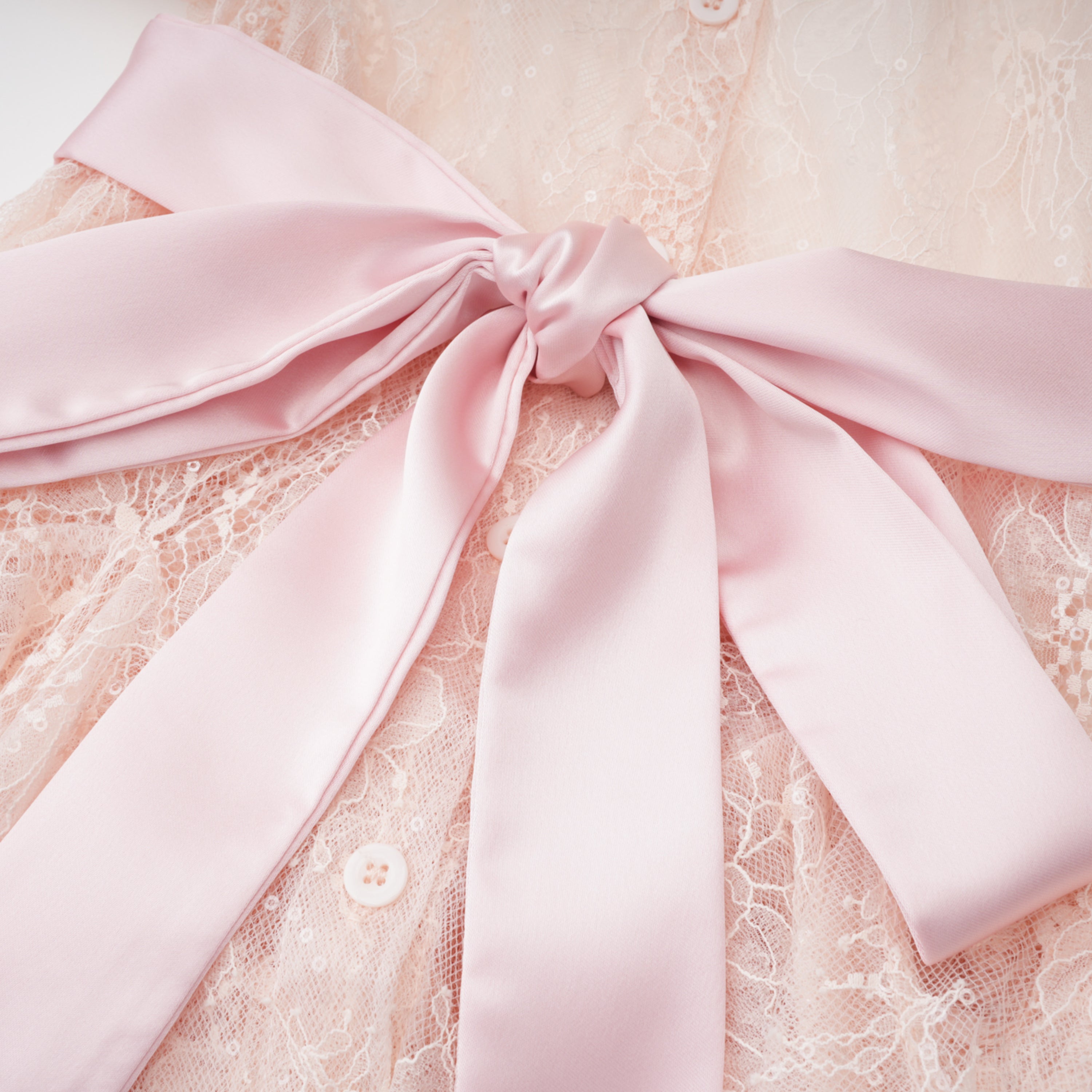 Fadila Pink – Set aus halbtransparenter Bluse und Kleid