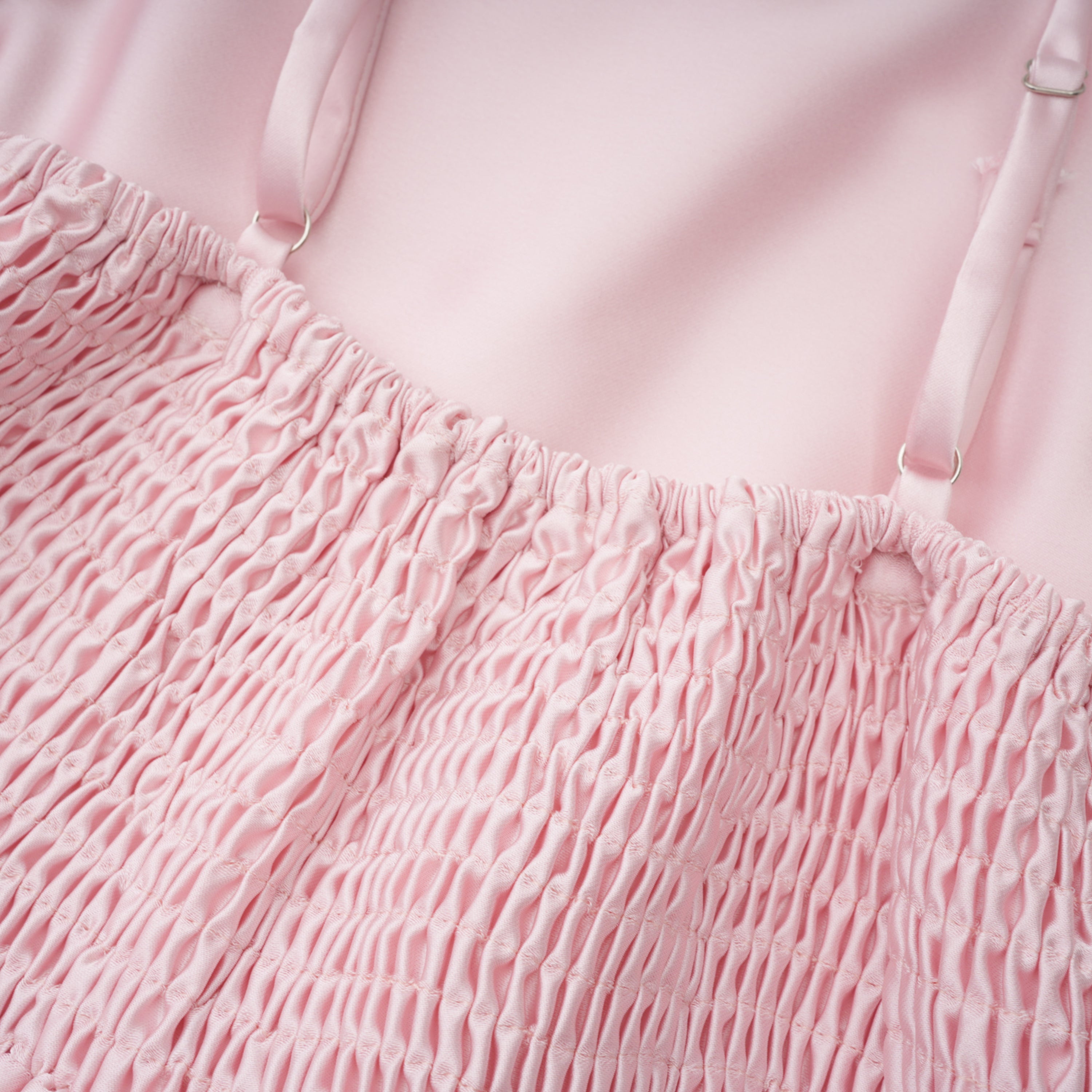 Fadila Pink – Set aus halbtransparenter Bluse und Kleid