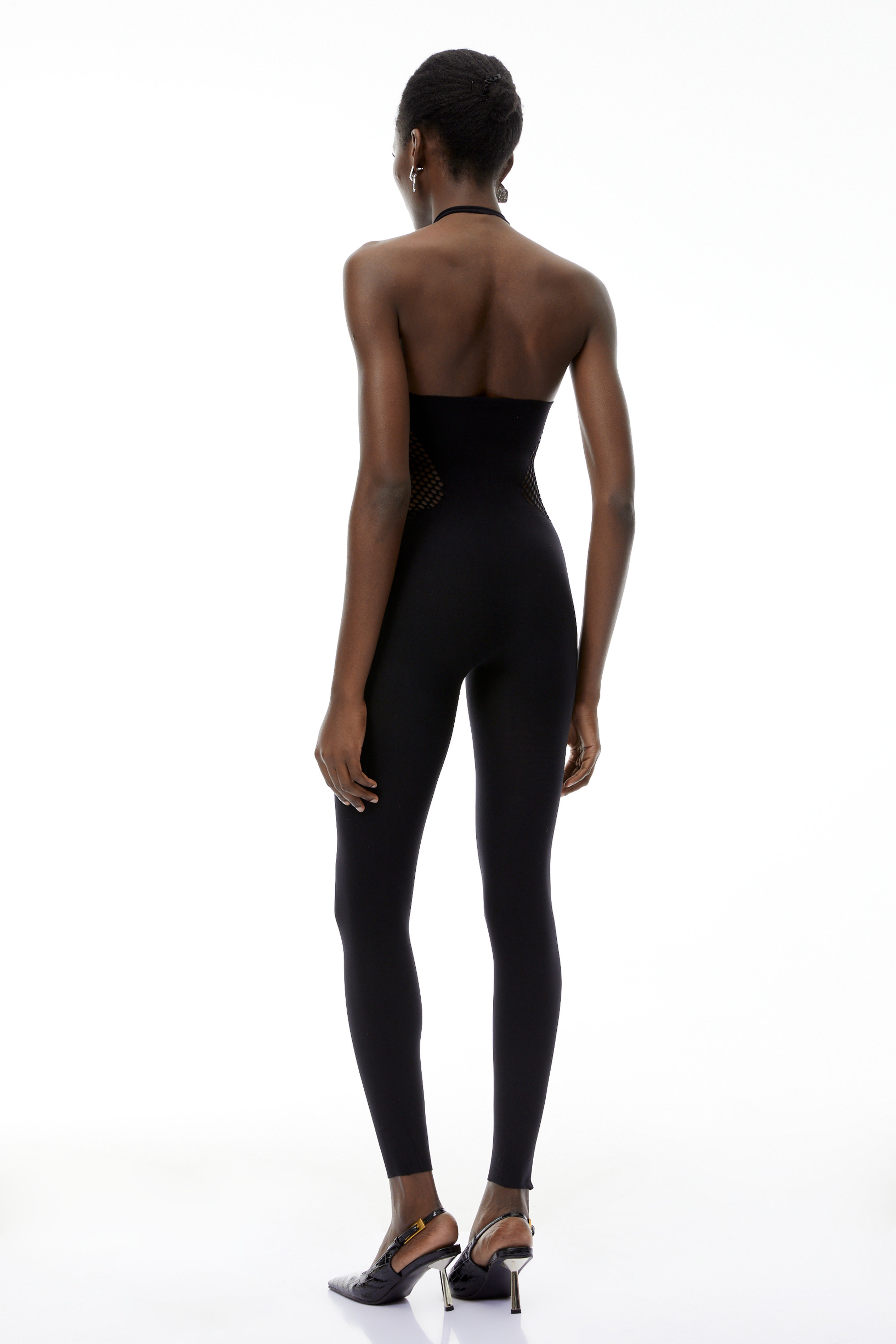 Gael Black Cut-Out Halterneck Jumpsuit