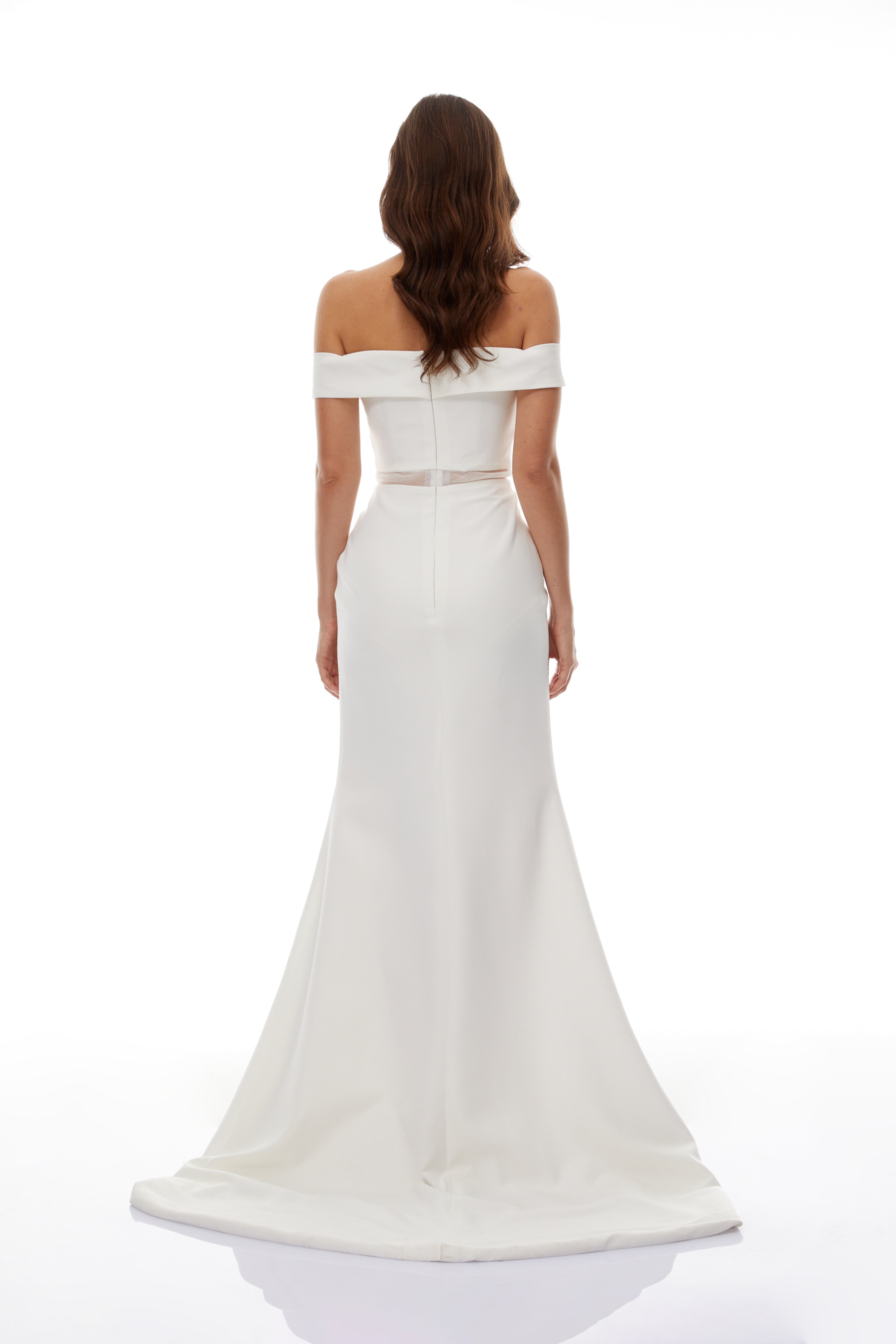 Ingrid White schulterfreies Meerjungfrauen-Maxikleid