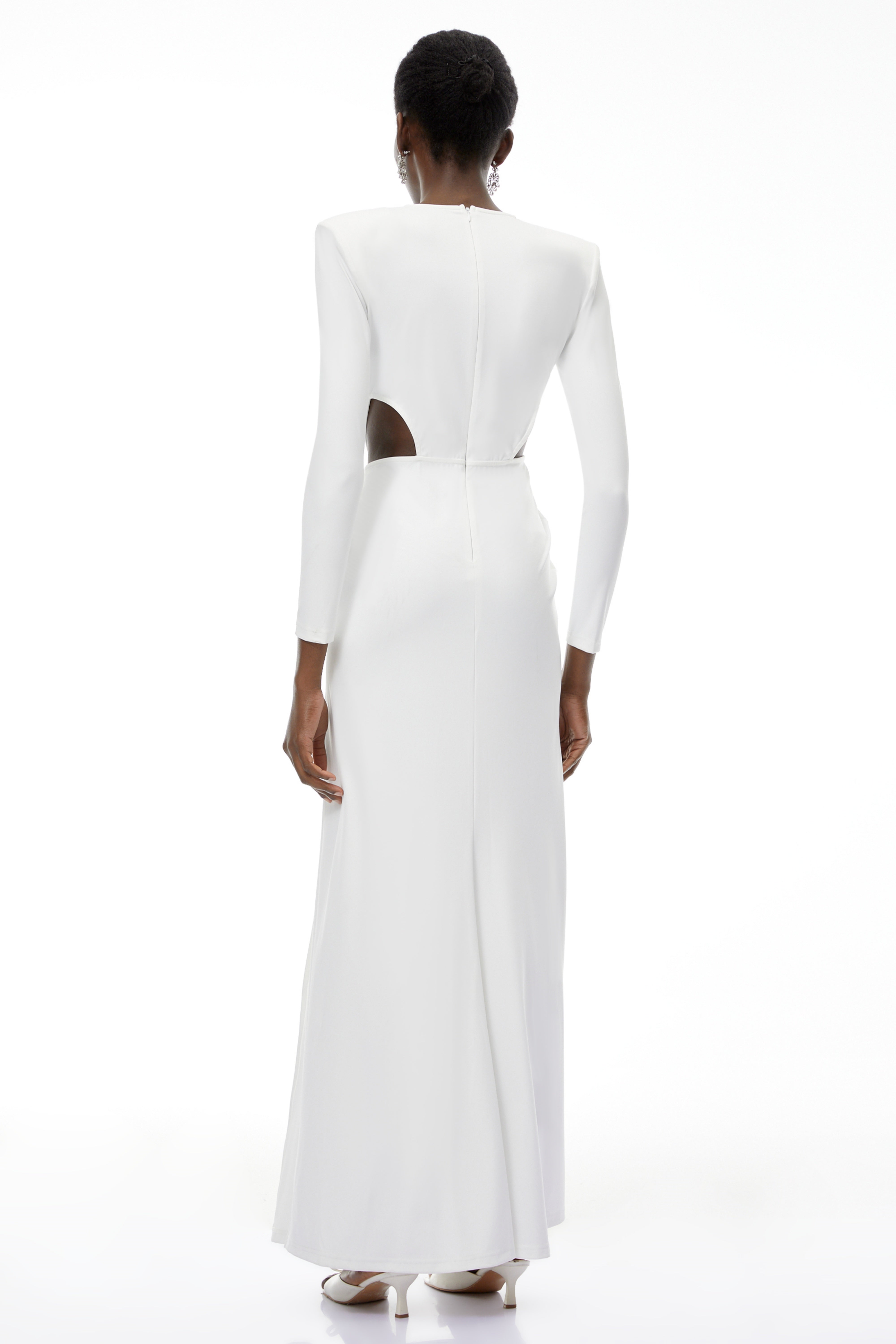 Irena – Maxikleid mit gekreuztem Ausschnitt und Seitenschlitz