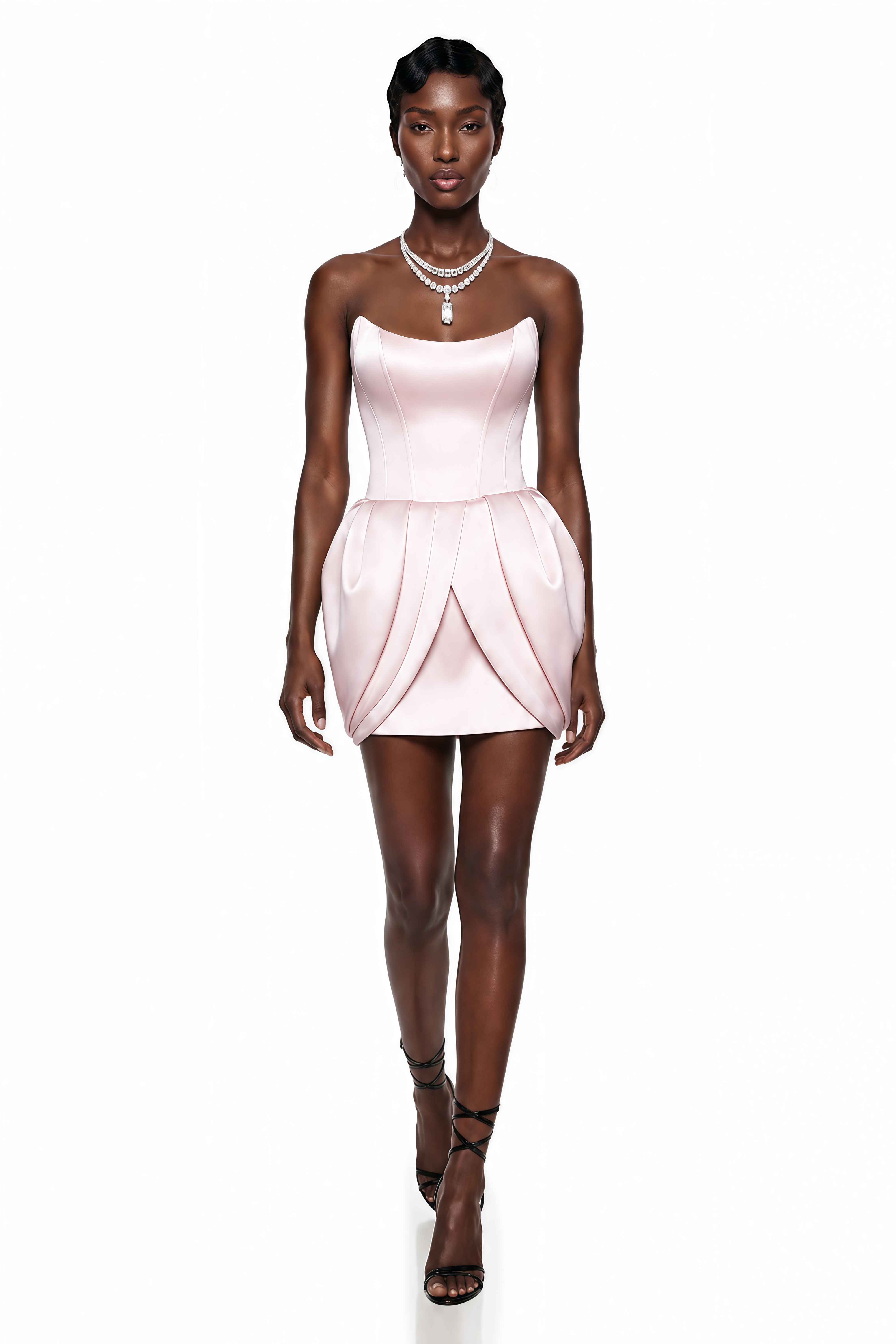 Katarina Pink Off Shoulder Puffball Mini Dress