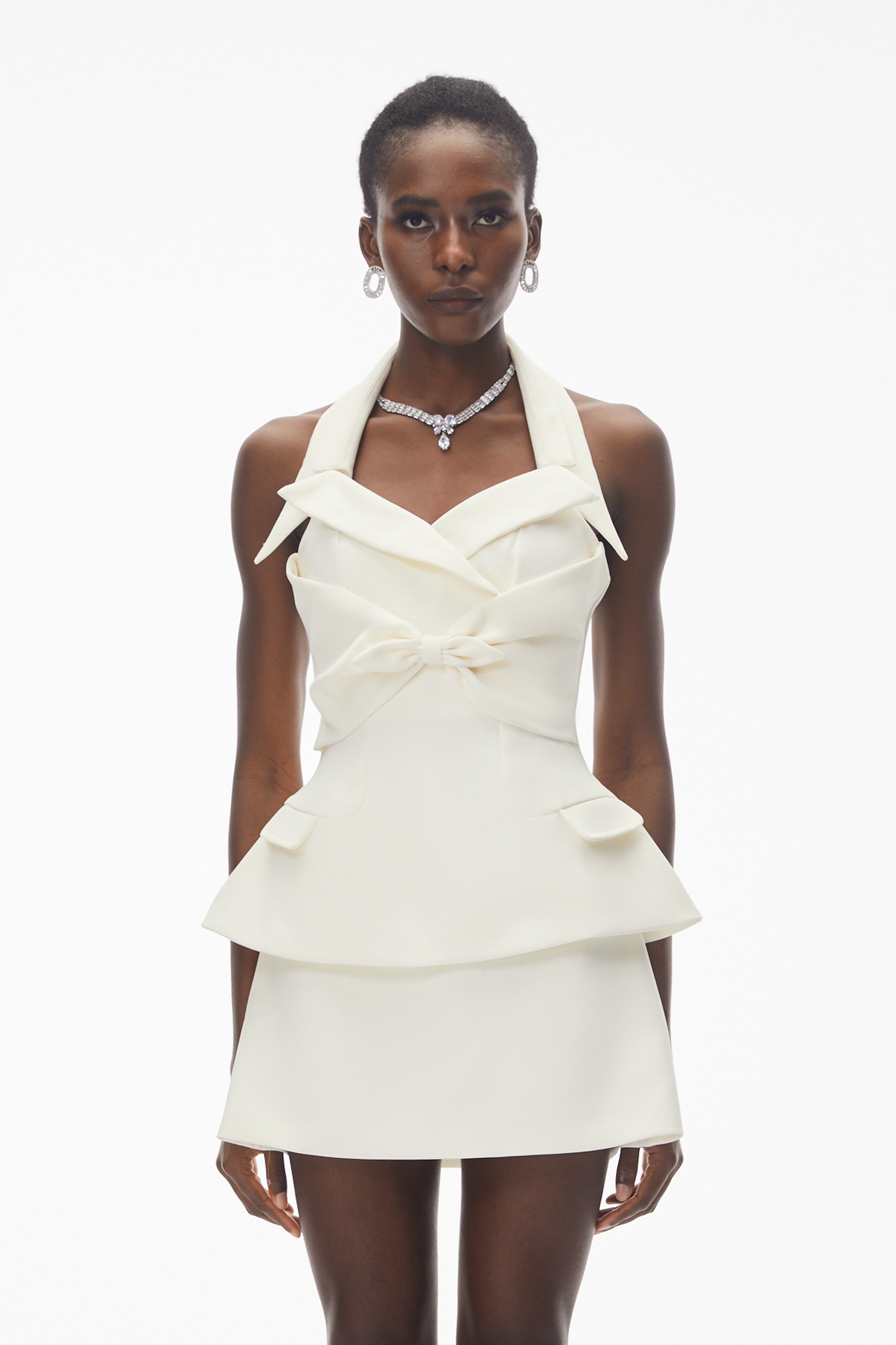 Ensemble jupe et haut à dos nu Katayoun blanc