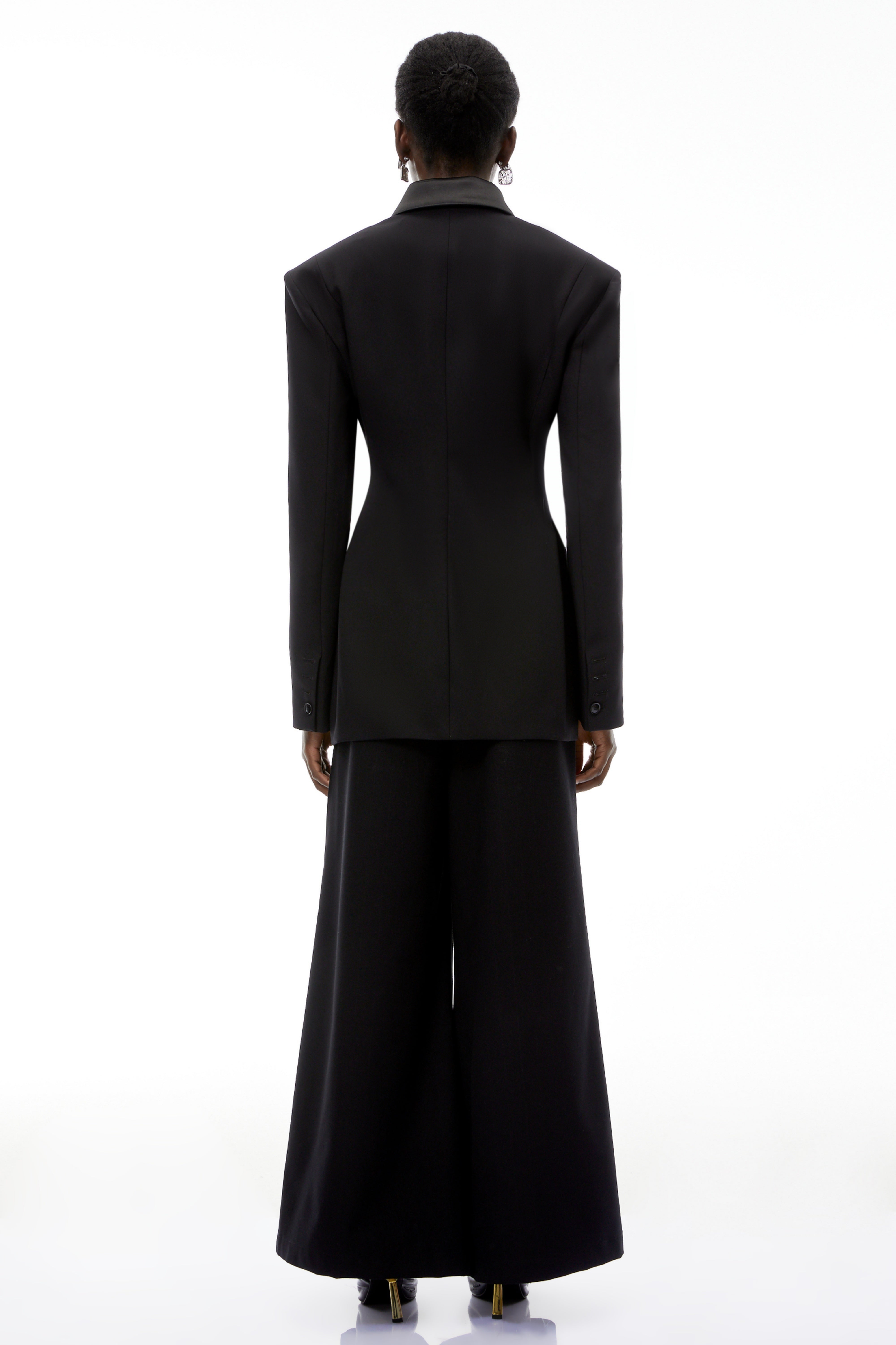 Leander Schwarzer, lang geschnittener Zweireiher-Blazer