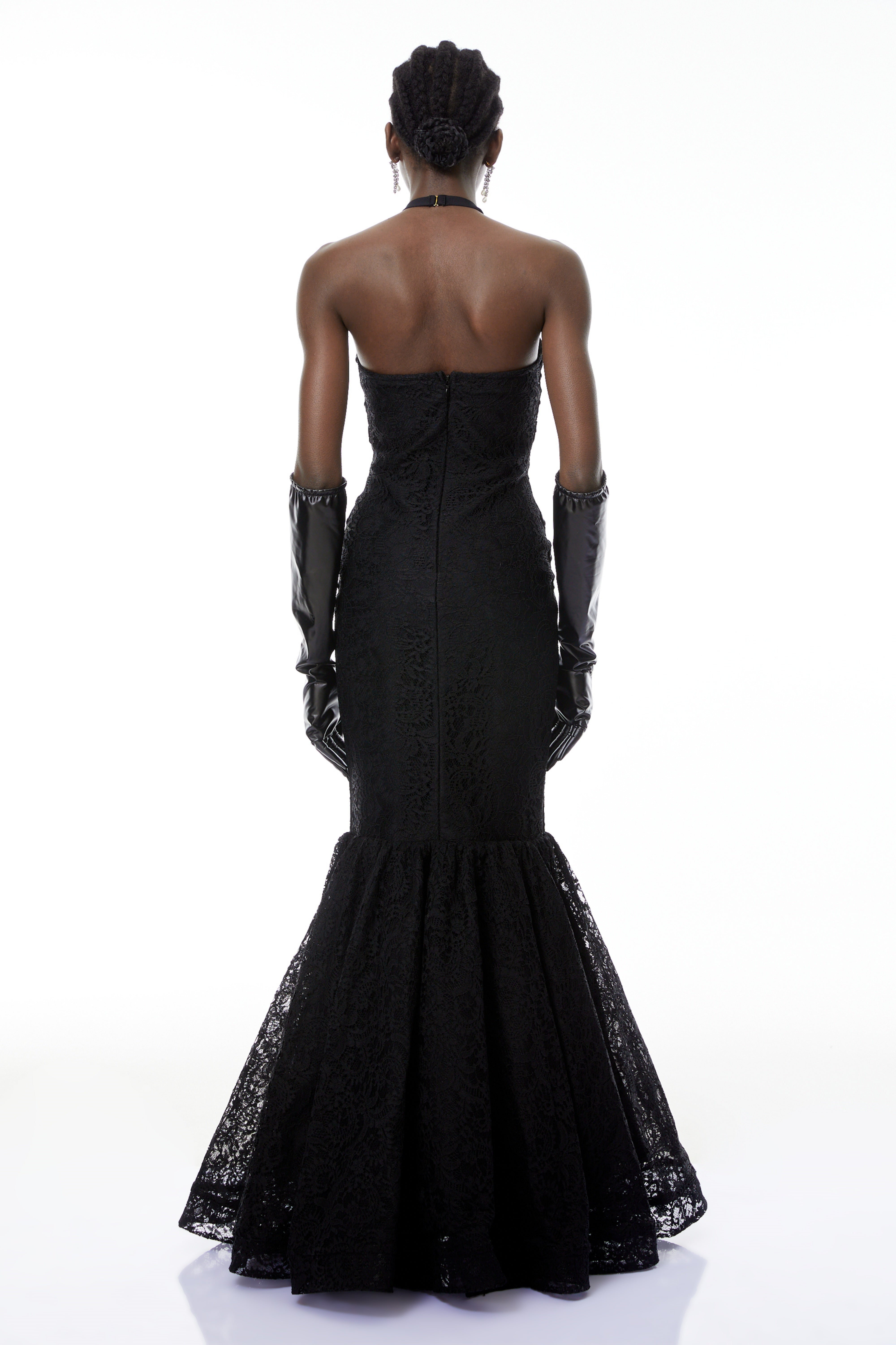 Letiția Black Halterneck Mermaid Maxi Dress