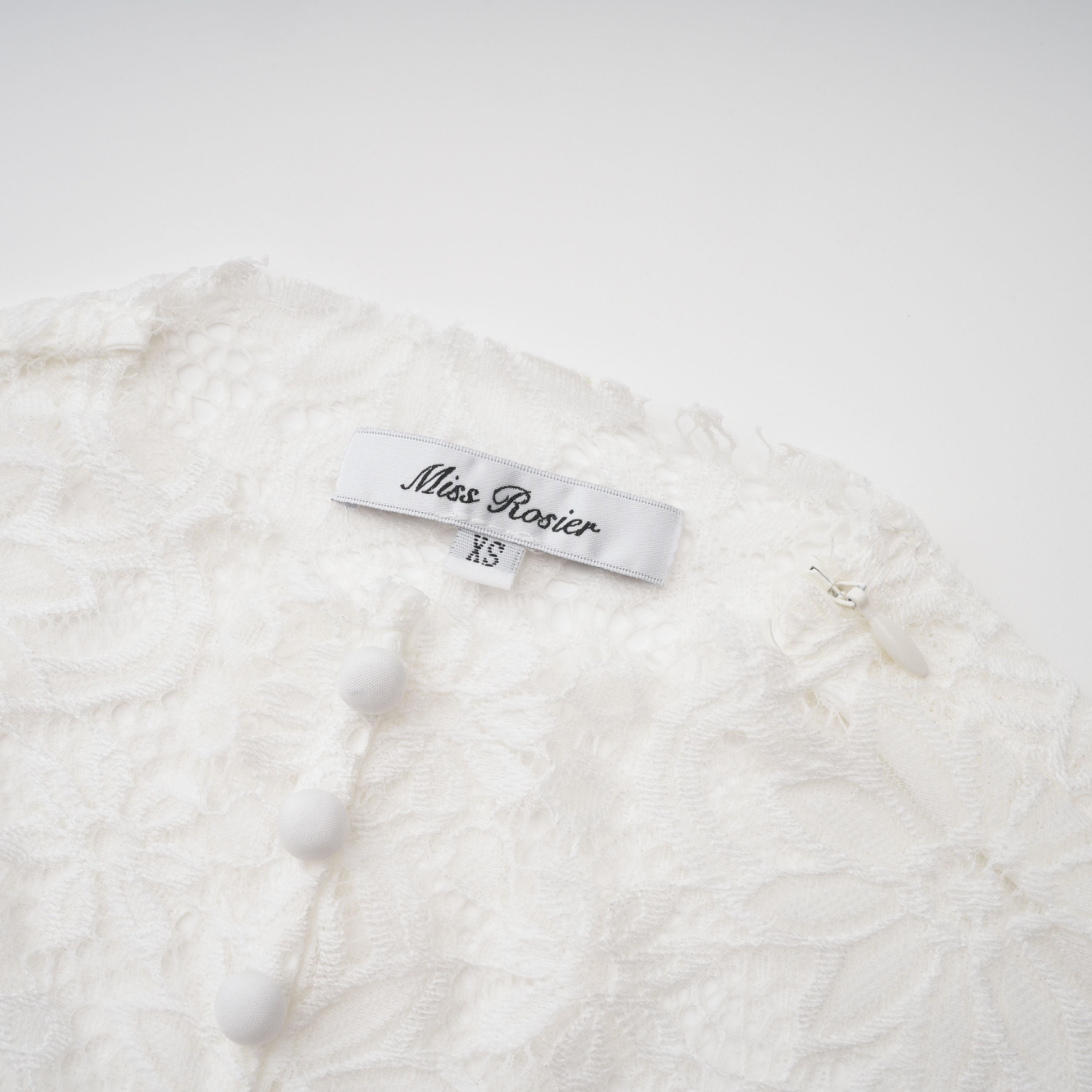 Loana White Floral Lace Top & Trousers Set
