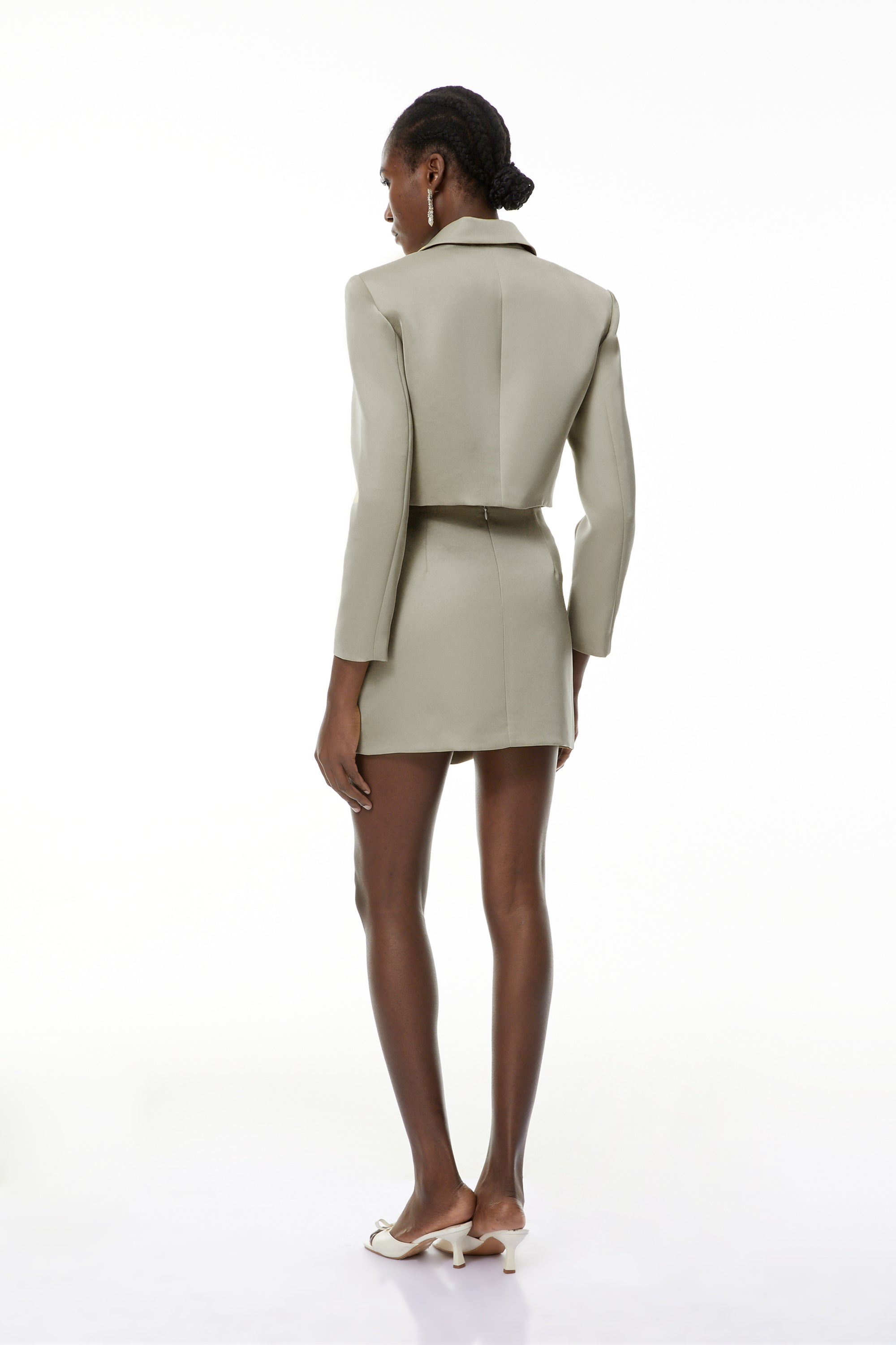 Lovisa Green Decroative Button Shirt & Skirt Set