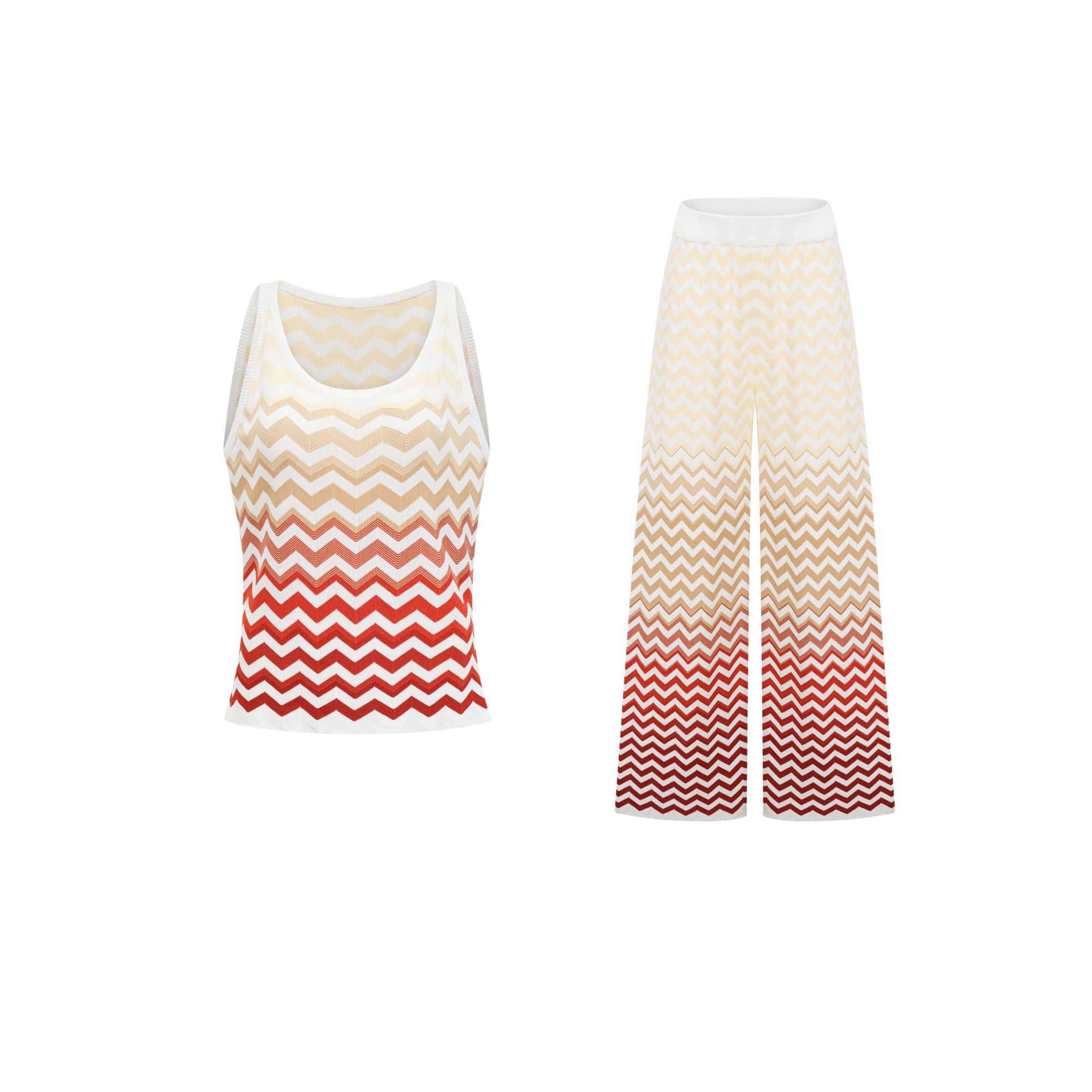 طقم إيزابيل الأصفر المتعرج المتناسق