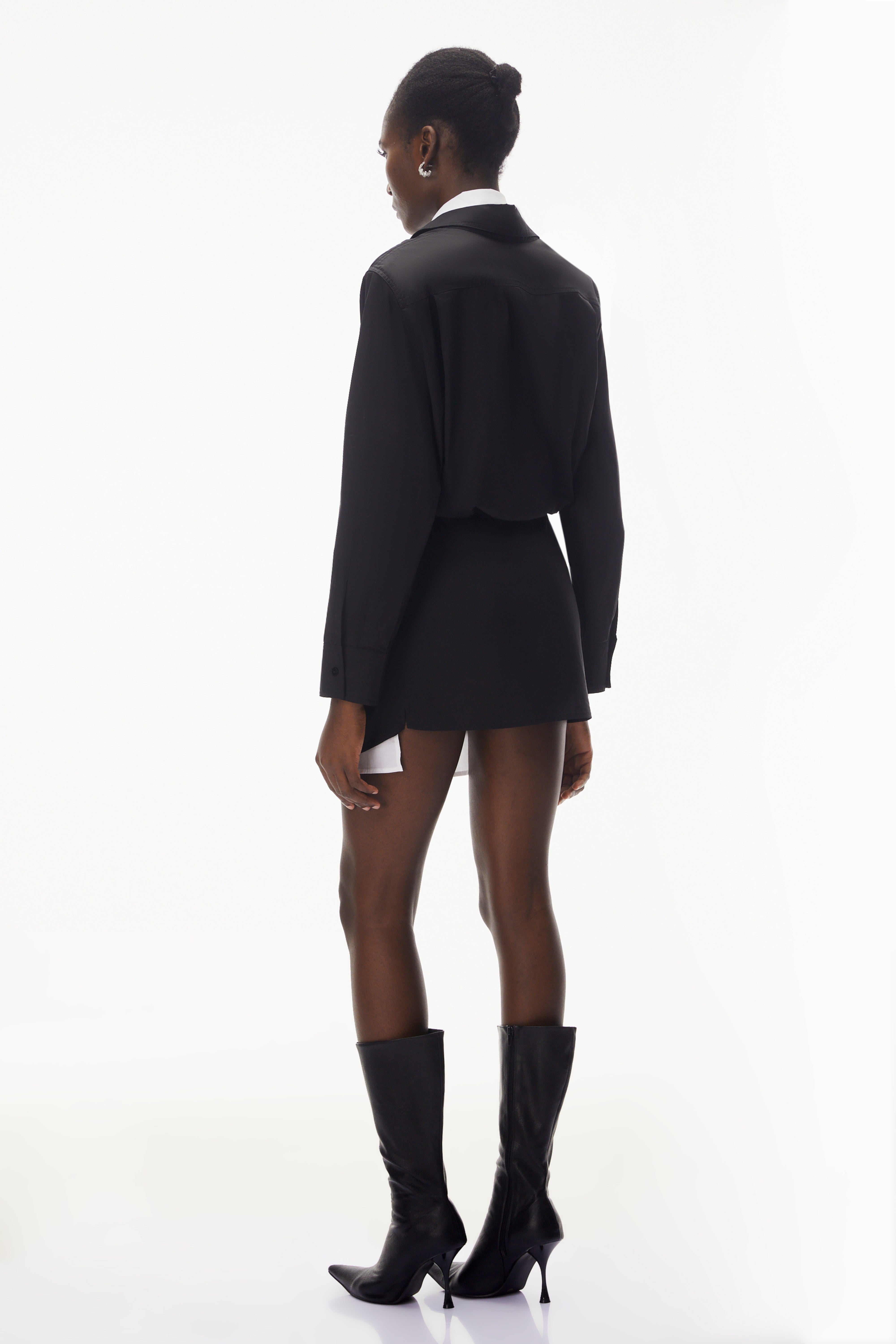 فستان قميص من "ماهتاب" بلون أسود