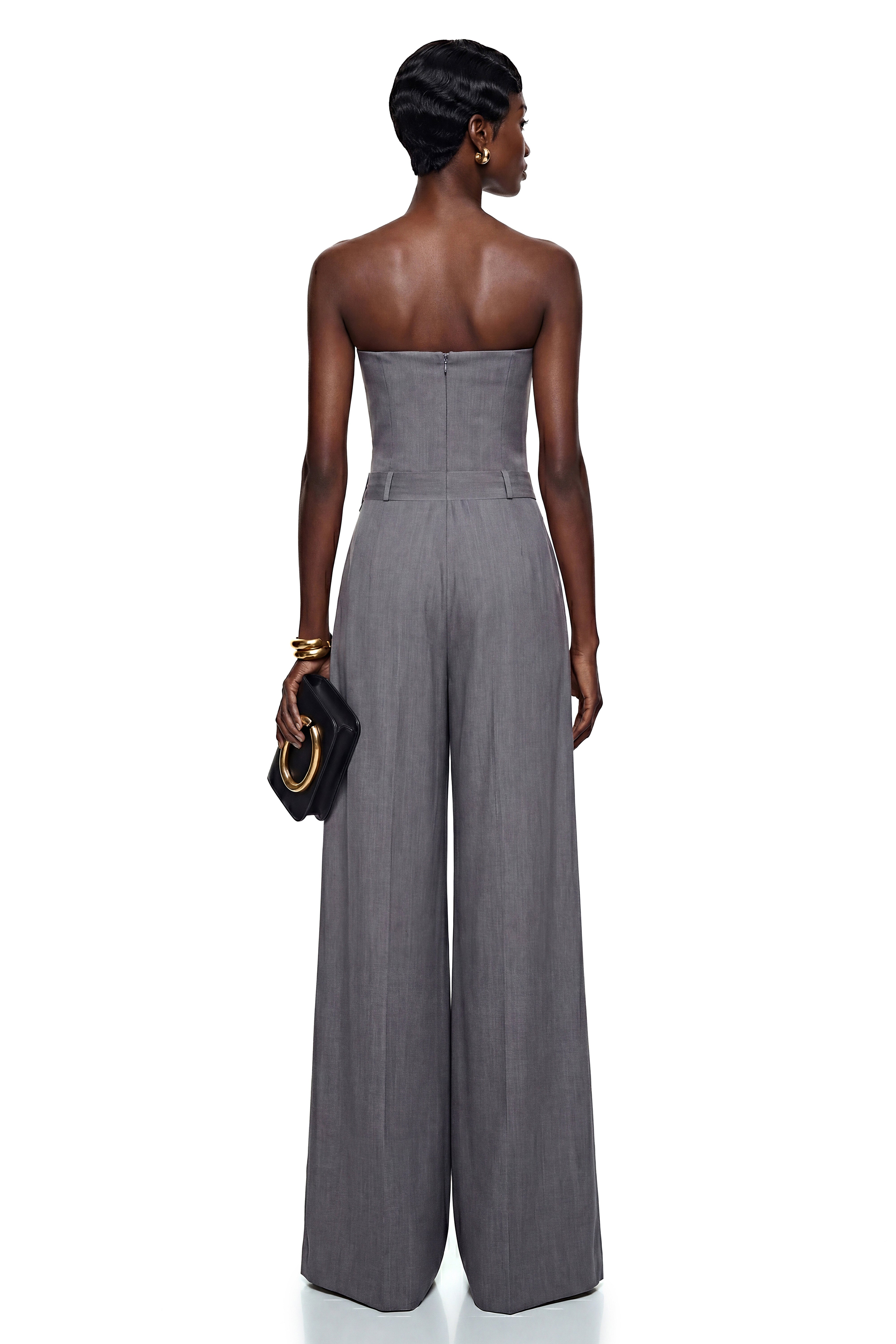 Manaia Grey Wide-Leg Jumpsuit
