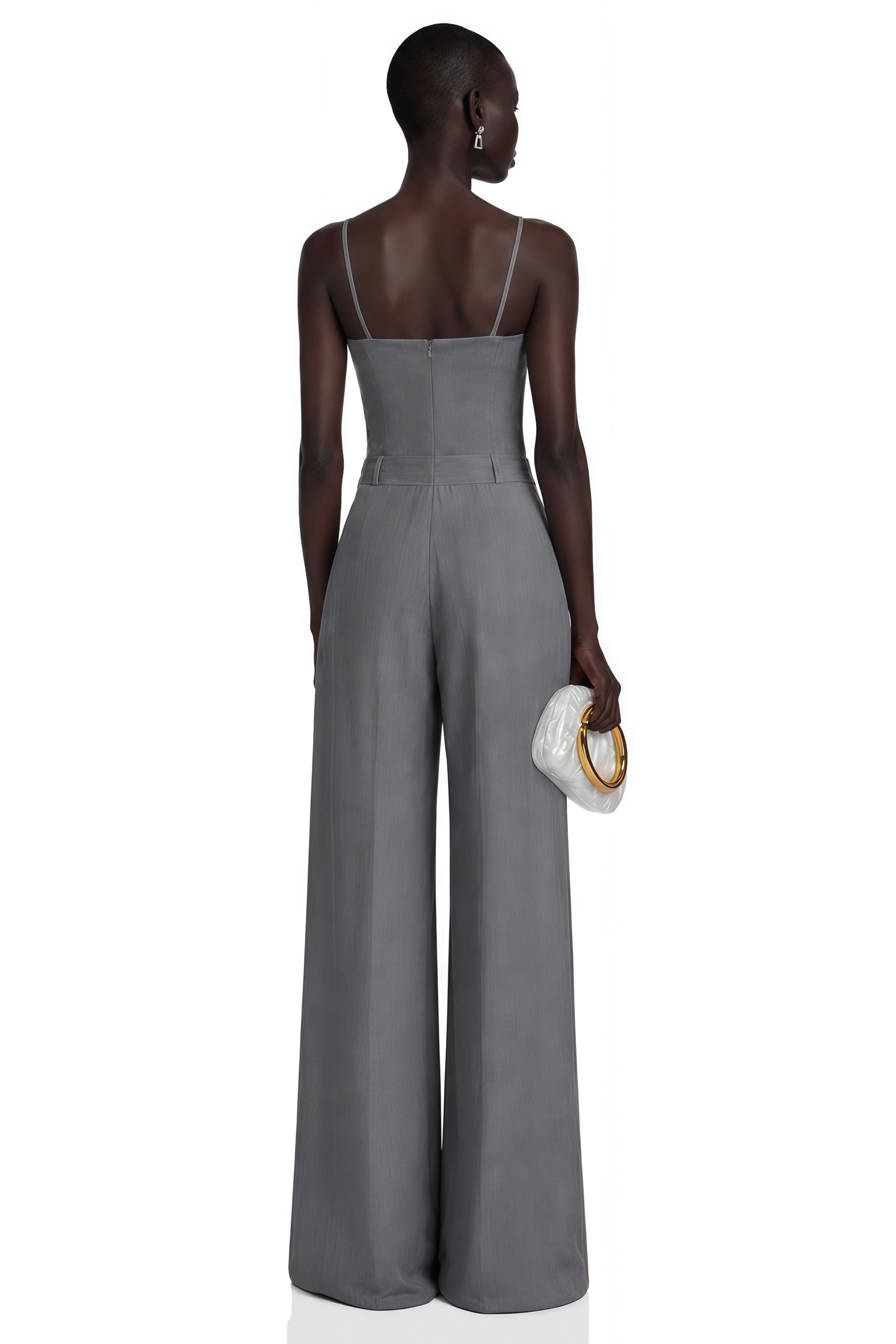Manaia Grey Wide-Leg Jumpsuit