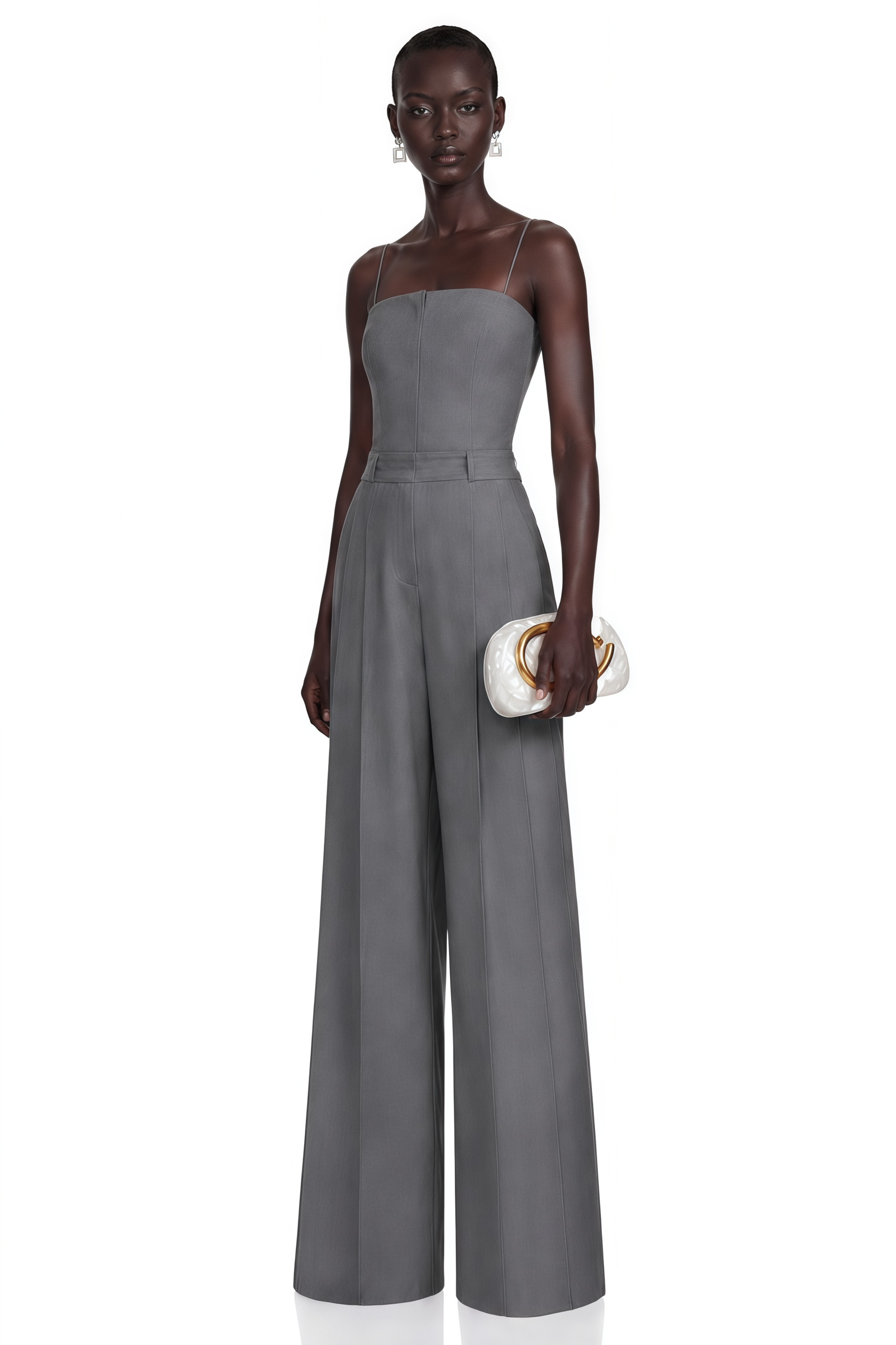 Manaia Grey Wide-Leg Jumpsuit