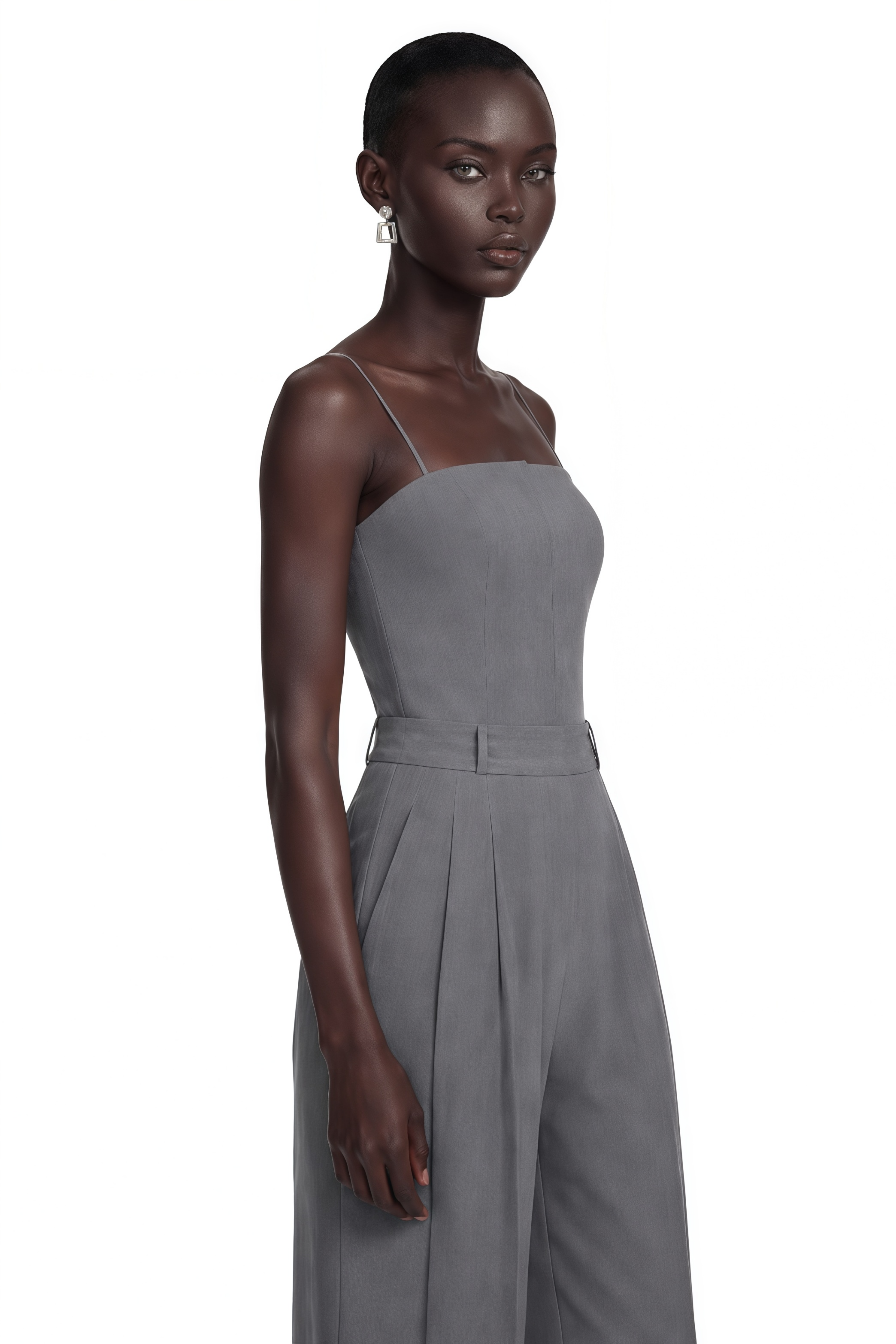 Manaia Grey Wide-Leg Jumpsuit