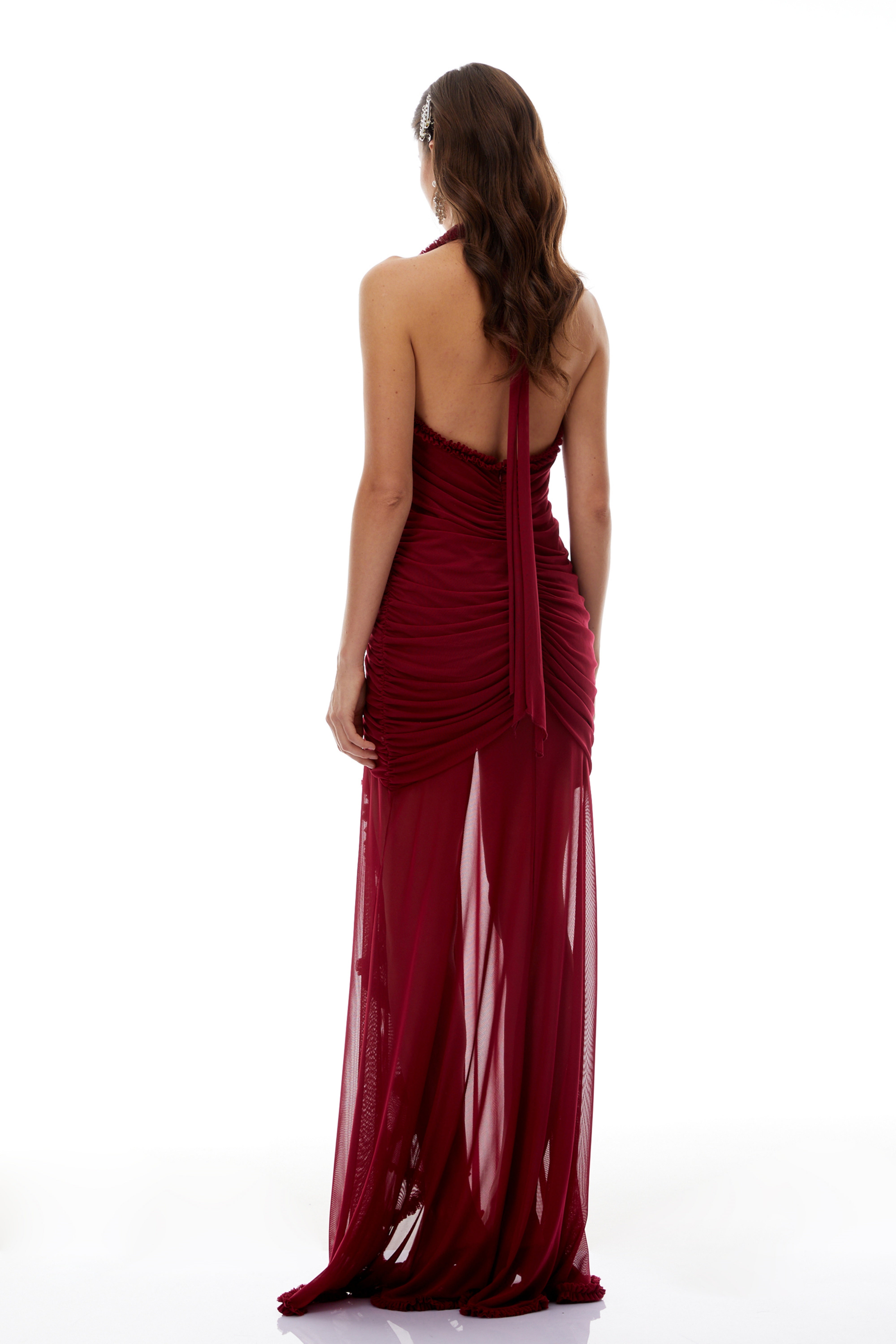 Cremefarbenes Sólrún-Minikleid mit geflochtenen Fransen