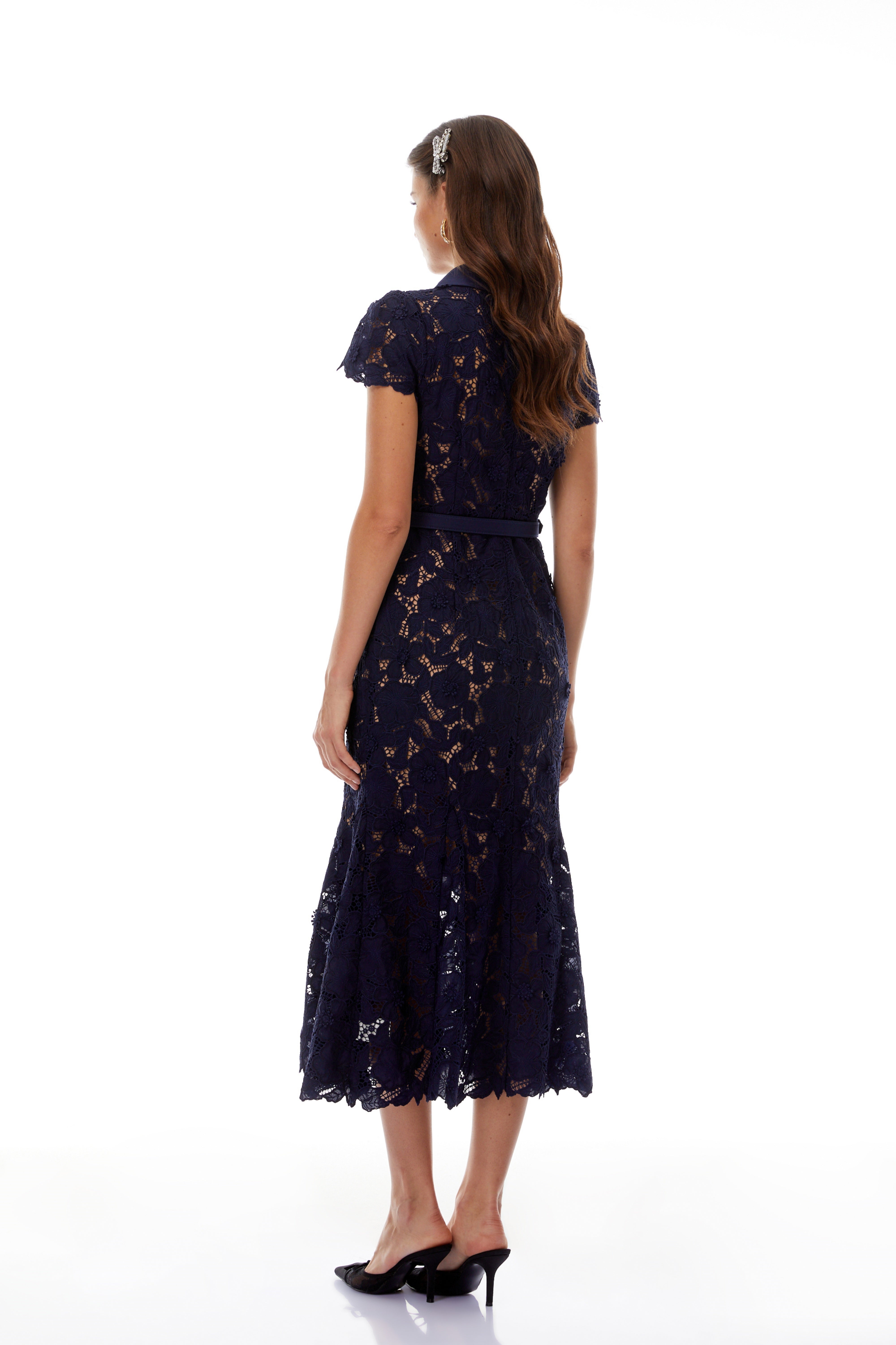 Sharon Rotes Maxikleid mit Strassverzierungen