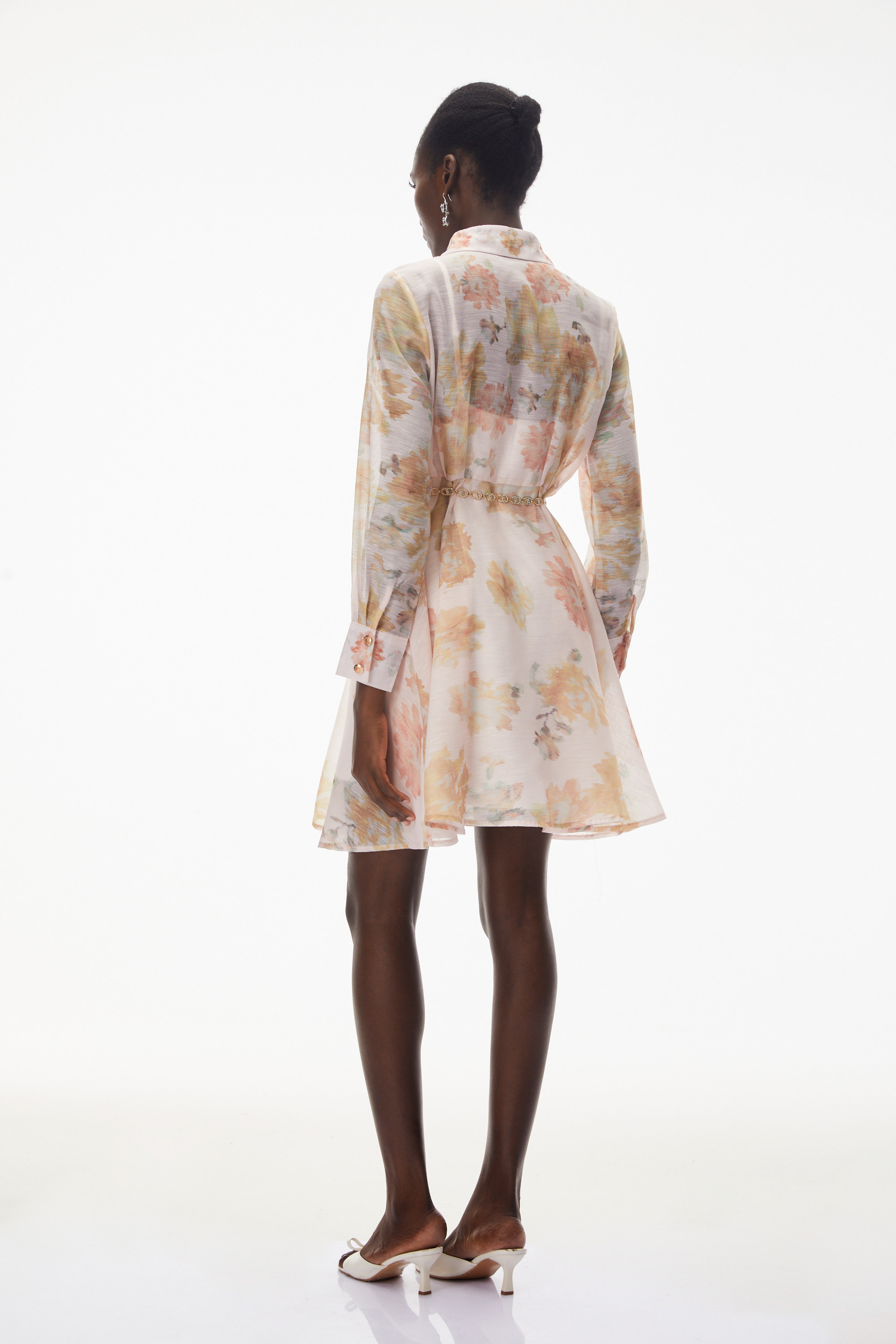 Martha – Minikleid mit rosa Blumenmuster