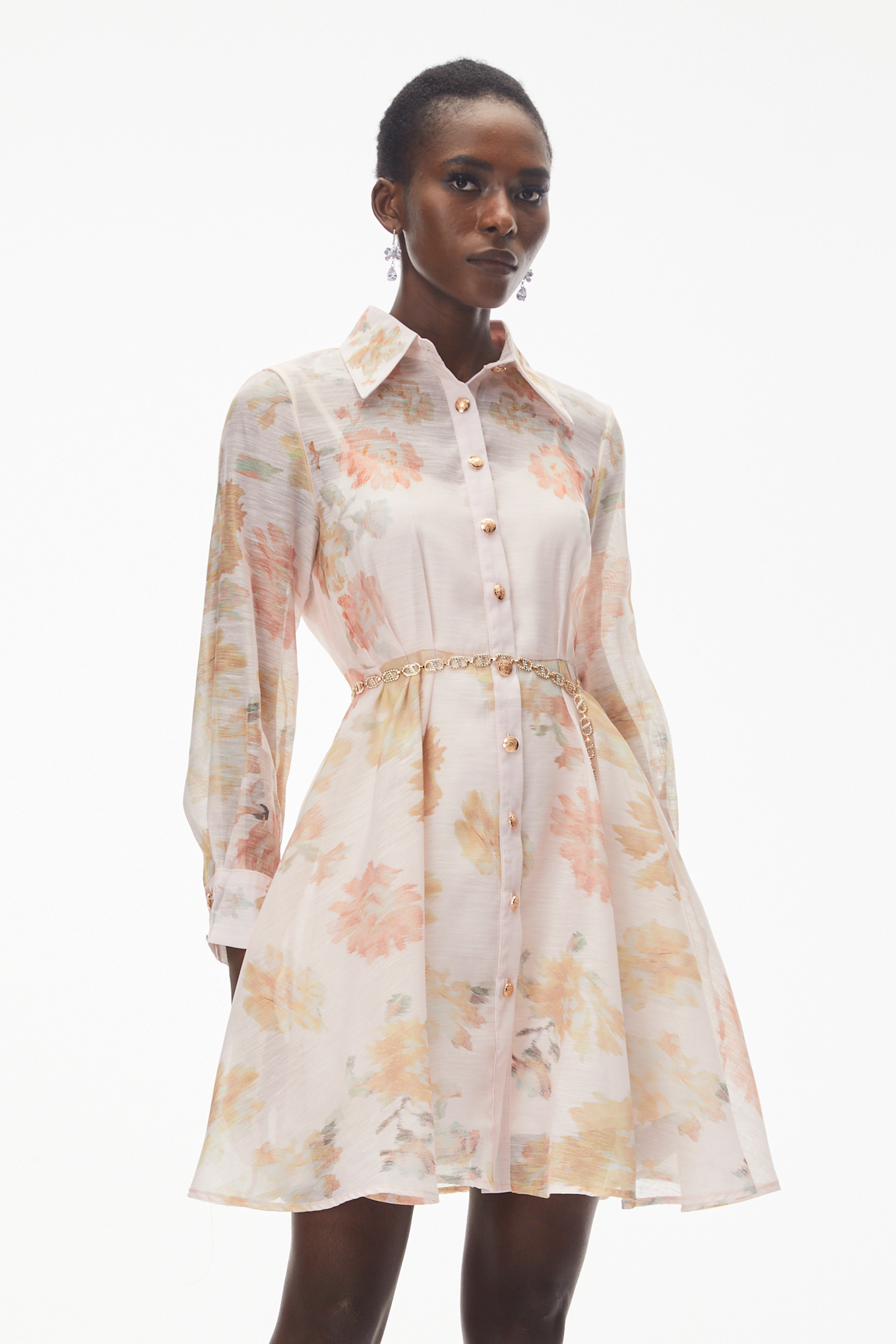 Martha – Minikleid mit rosa Blumenmuster