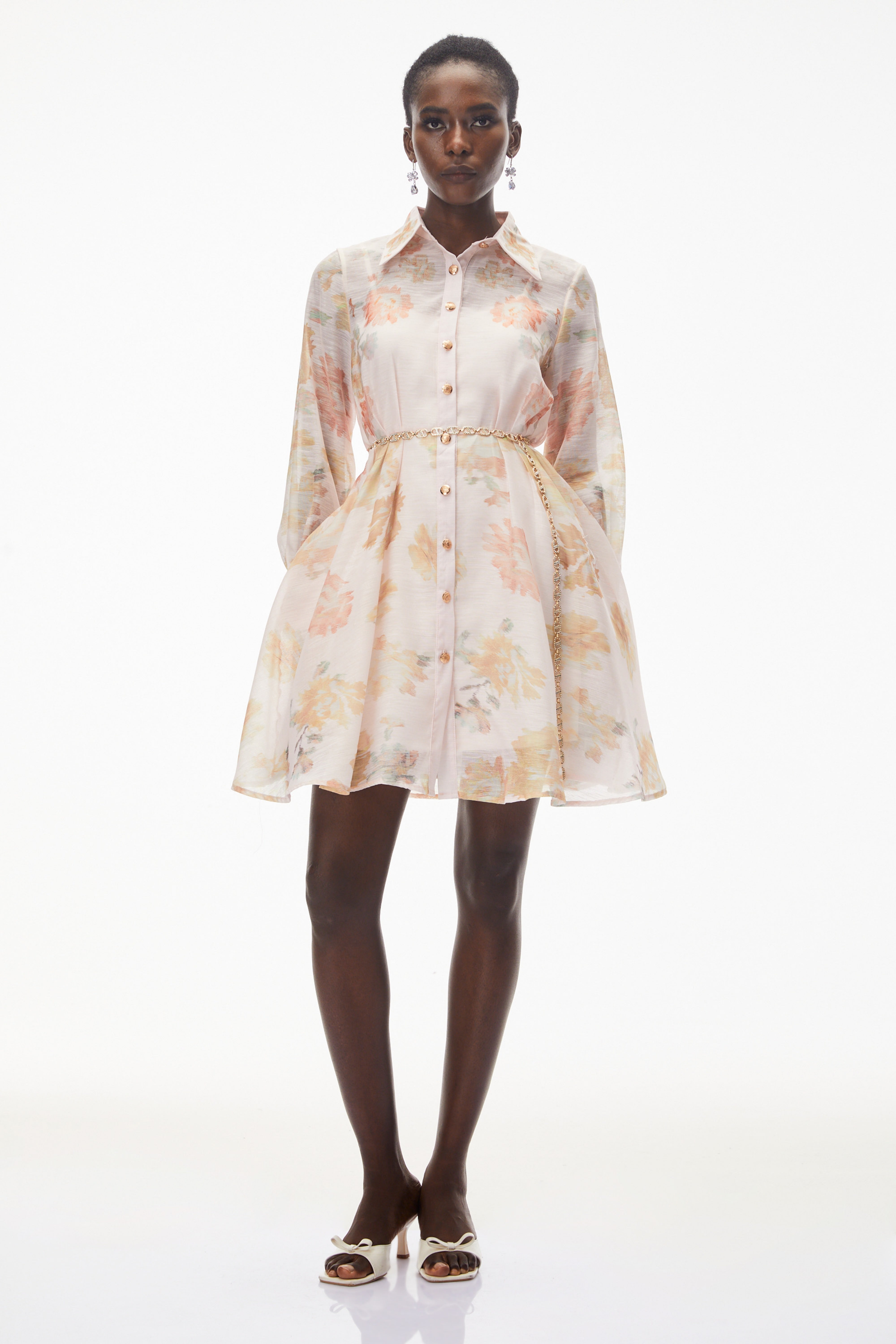 Martha – Minikleid mit rosa Blumenmuster