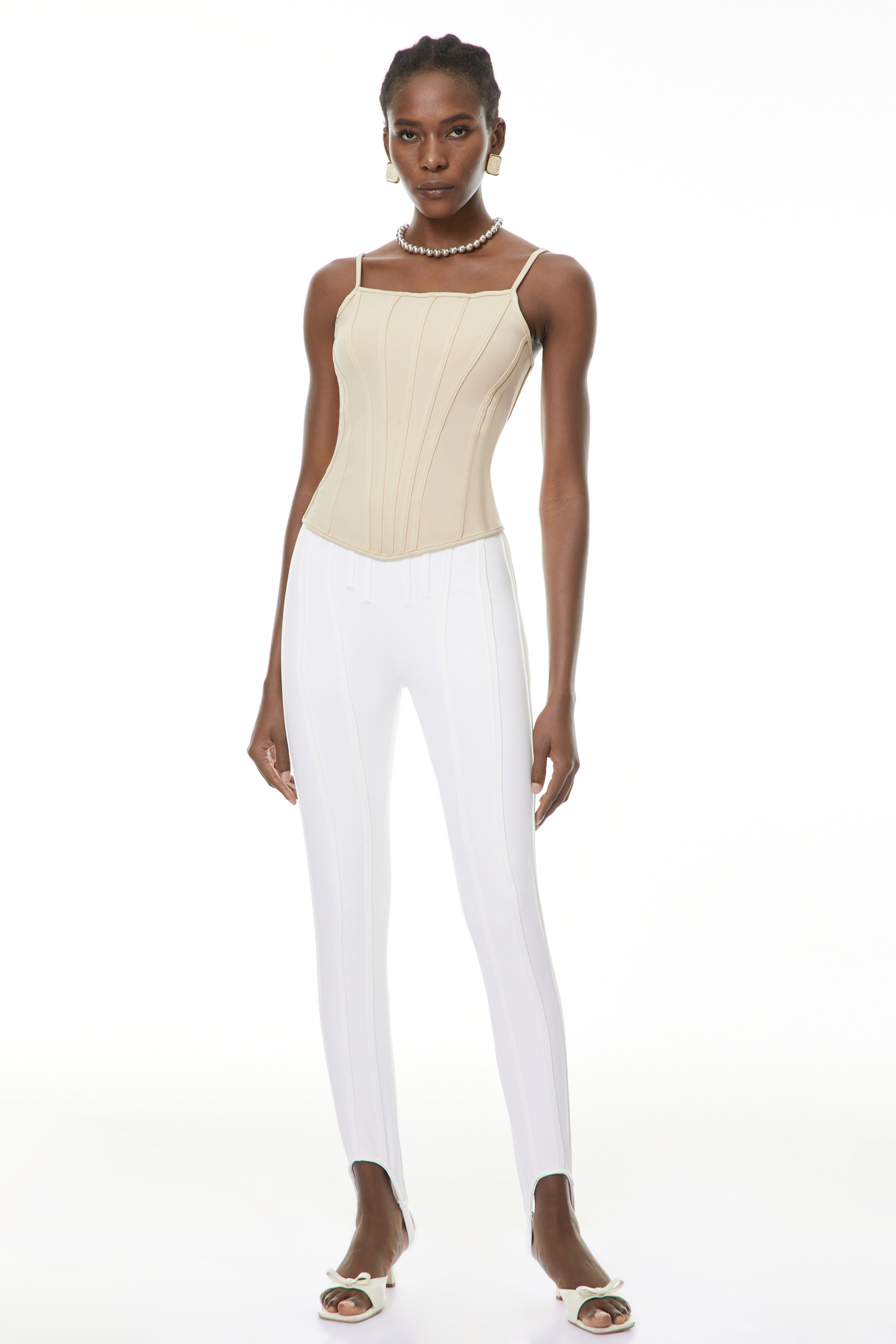 Mechthild Neutral Boned Bodice Corset Top