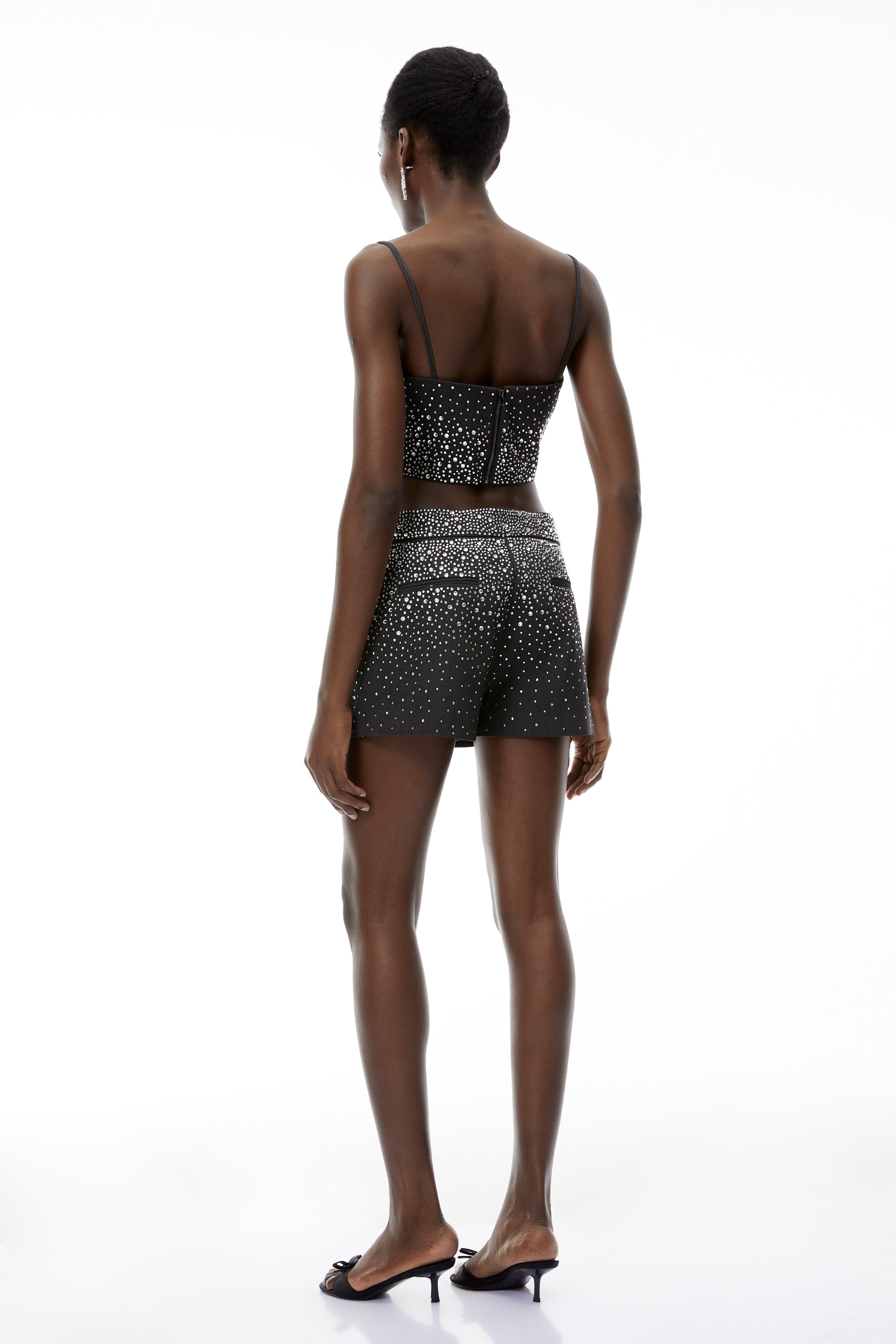 Nicola Grey Shorts mit reichhaltigen Verzierungen (Endverkauf)