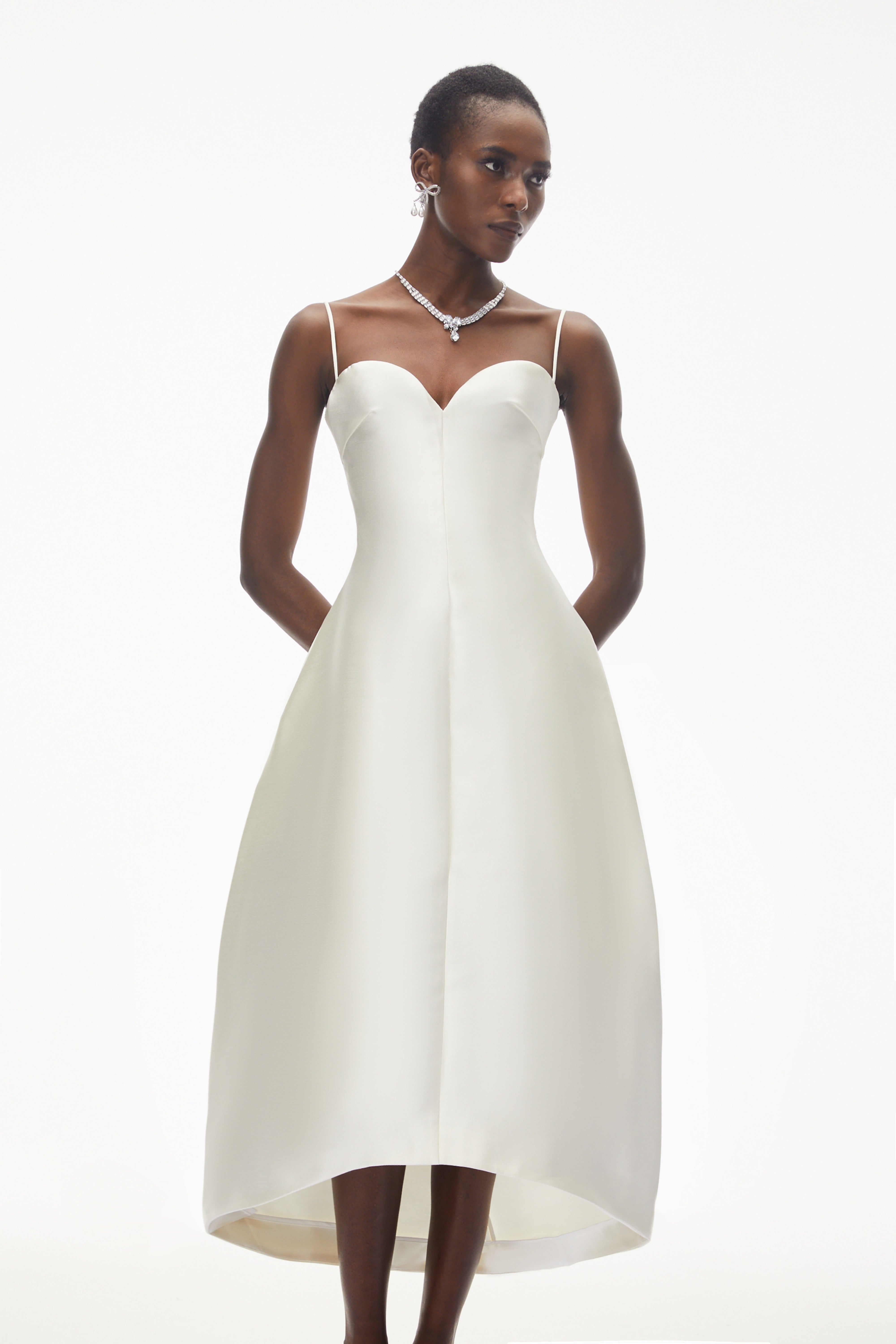 Nimue Ivory Sweetheart Midi-Kleid