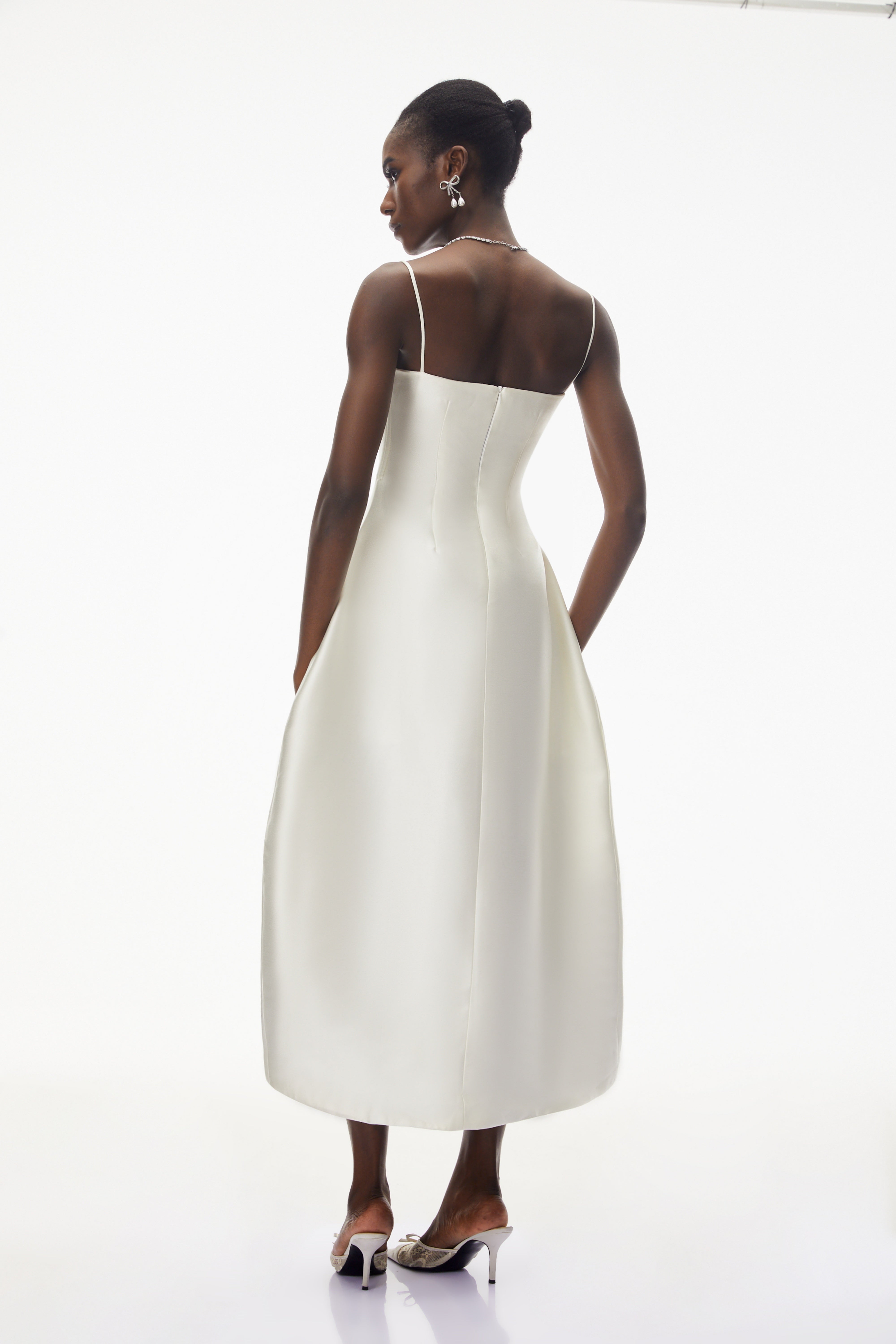 Nimue Ivory Sweetheart Midi-Kleid