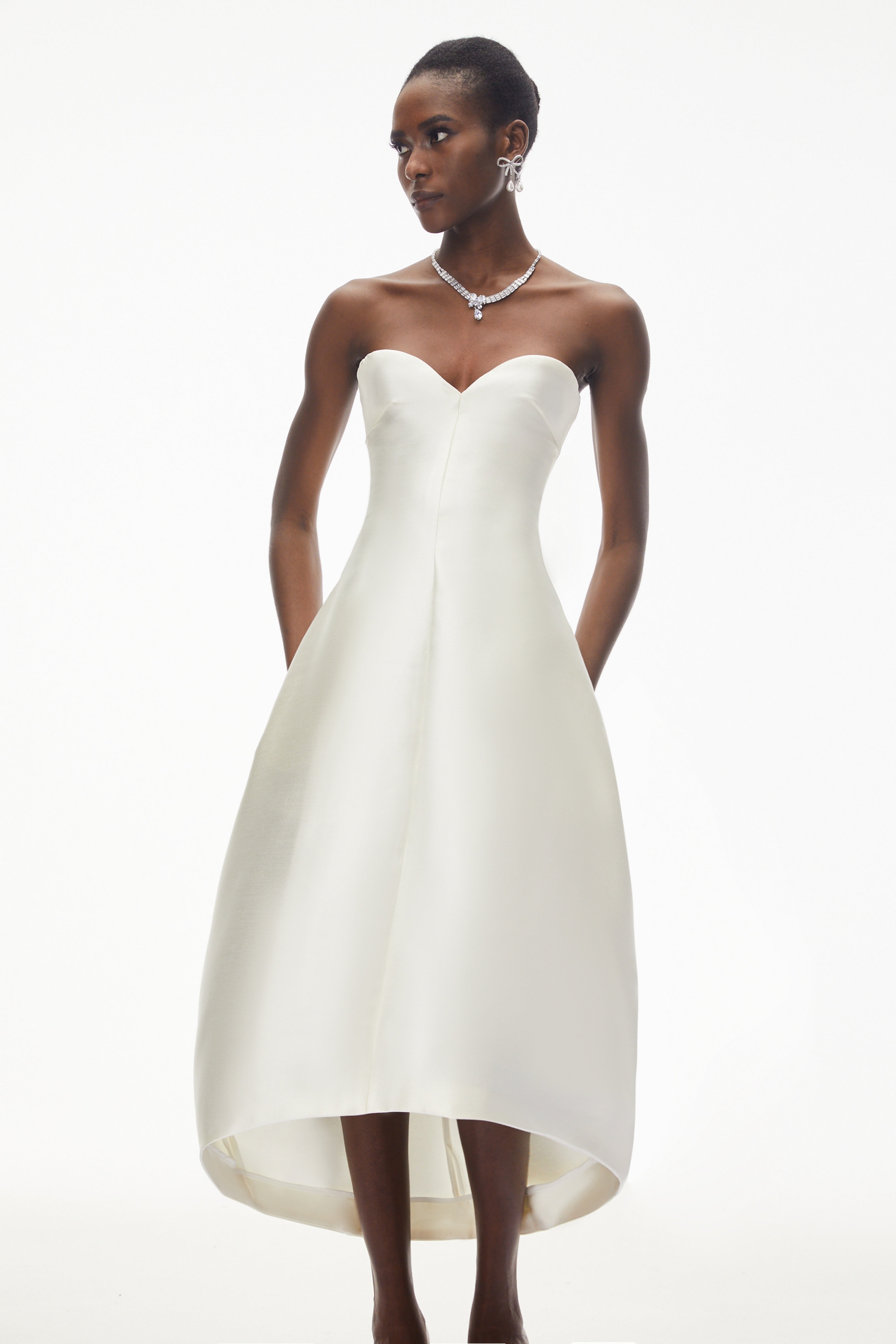 Nimue Ivory Sweetheart Midi-Kleid