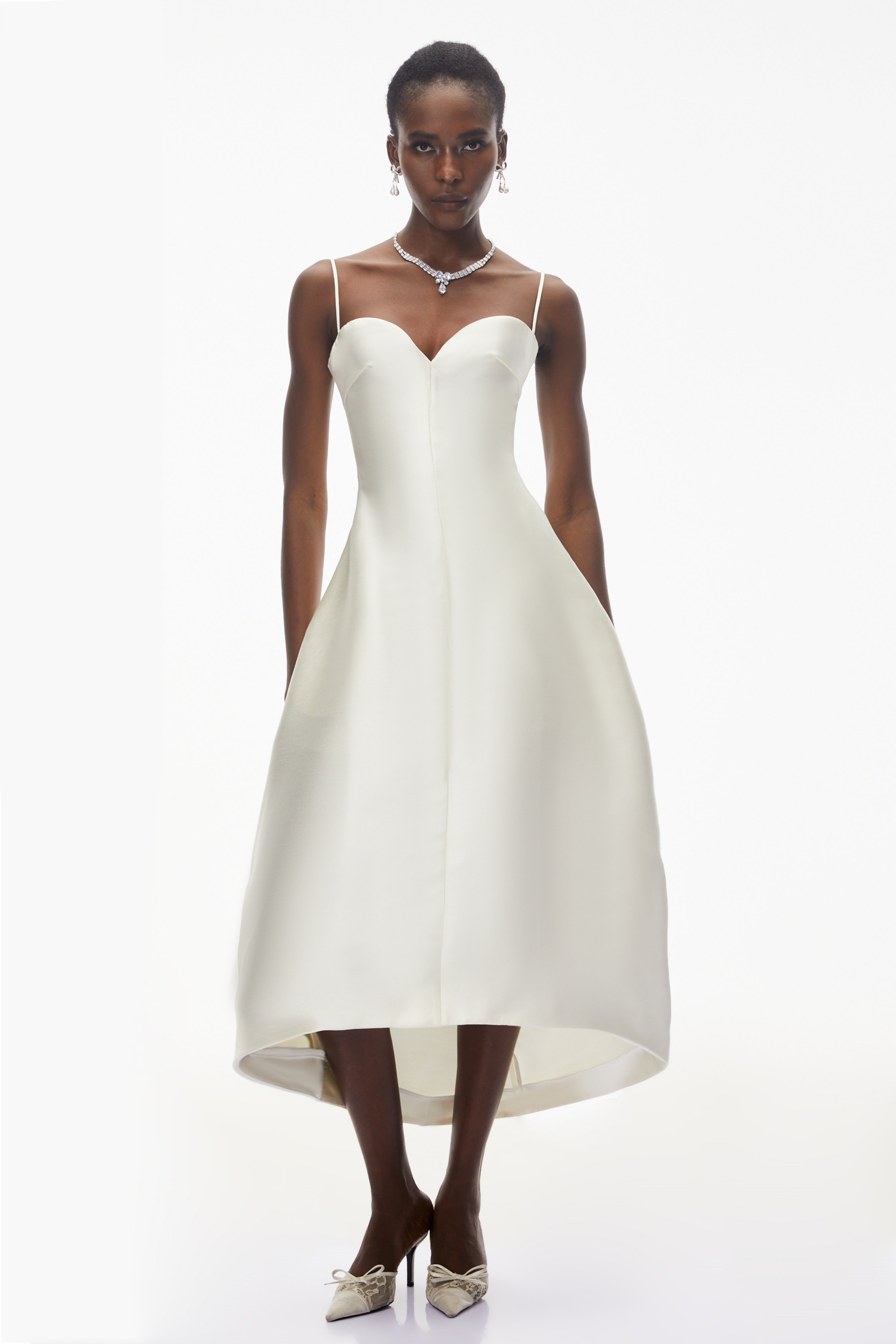 Nimue Ivory Sweetheart Midi-Kleid