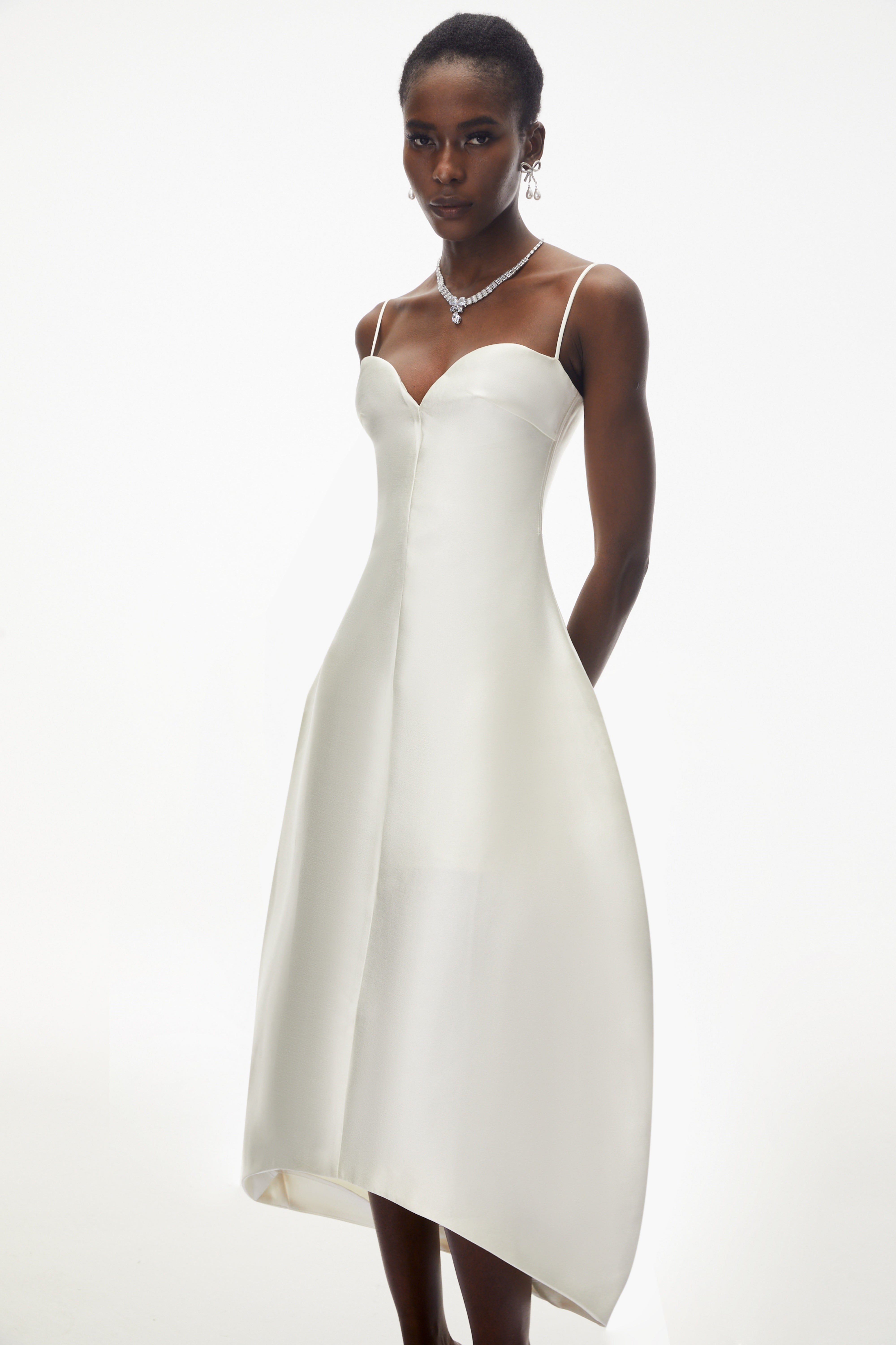 Nimue Ivory Sweetheart Midi-Kleid