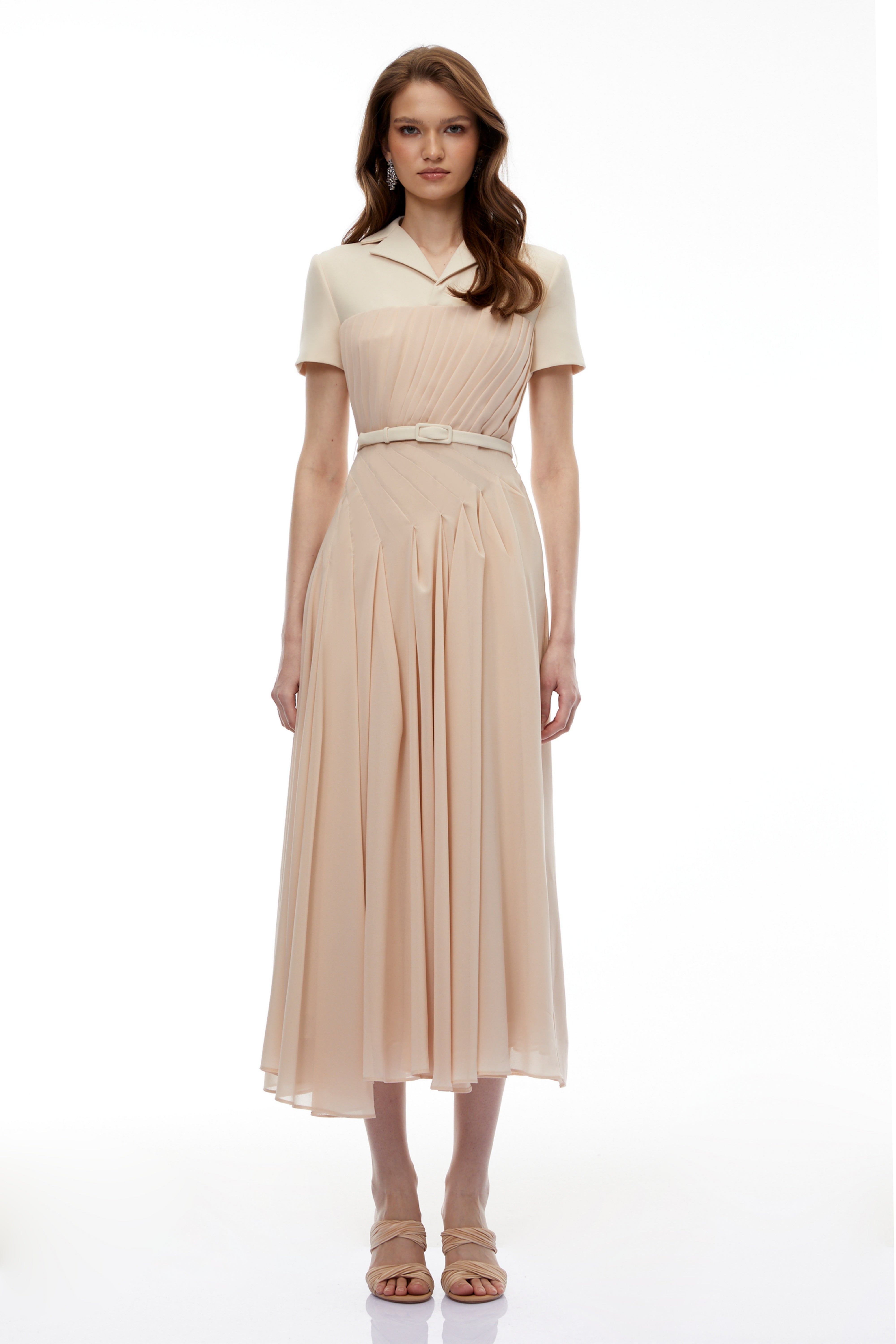 Olivia Neutral Blazer Maxi Dress