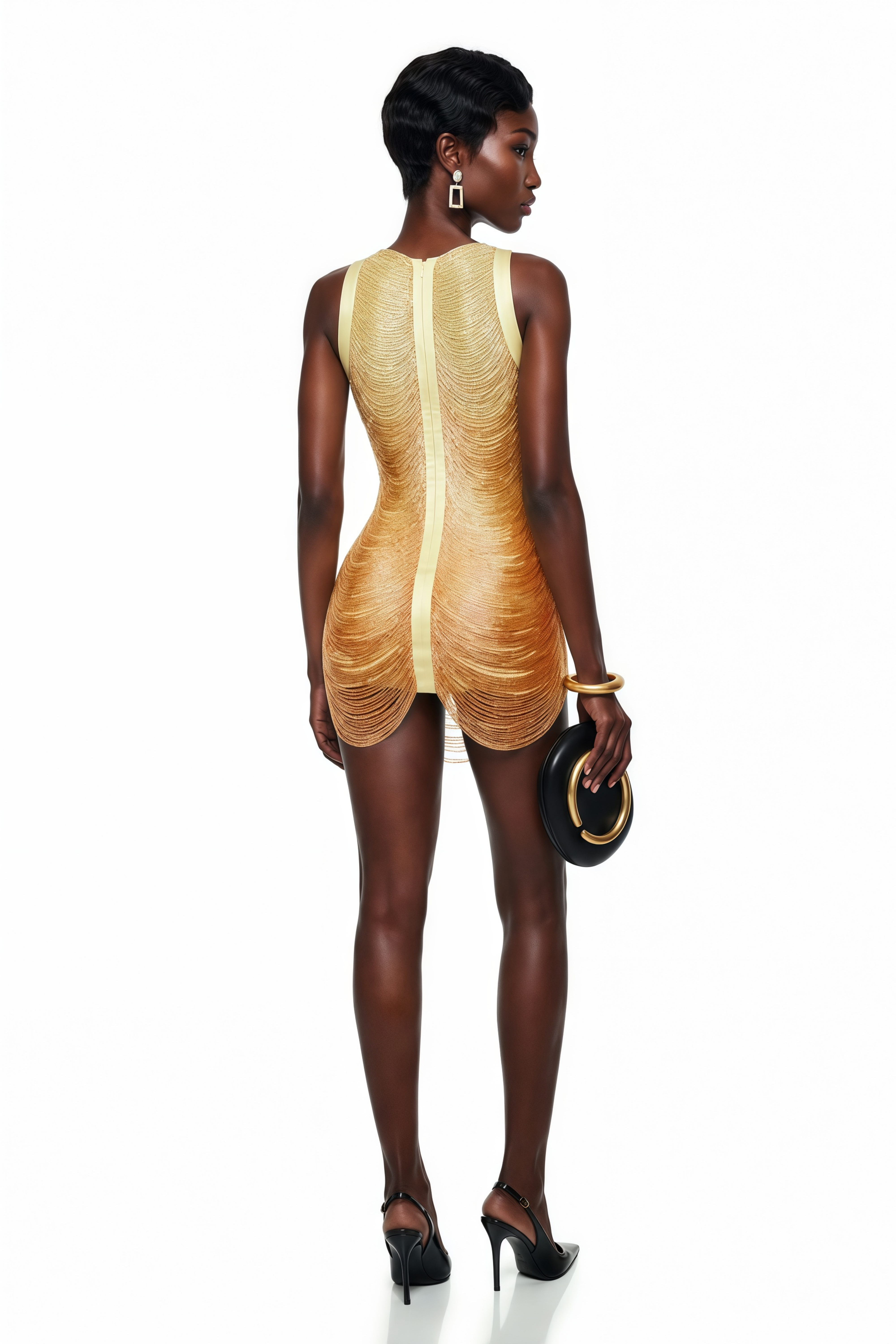 Mini-robe Ondine jaune dégradé