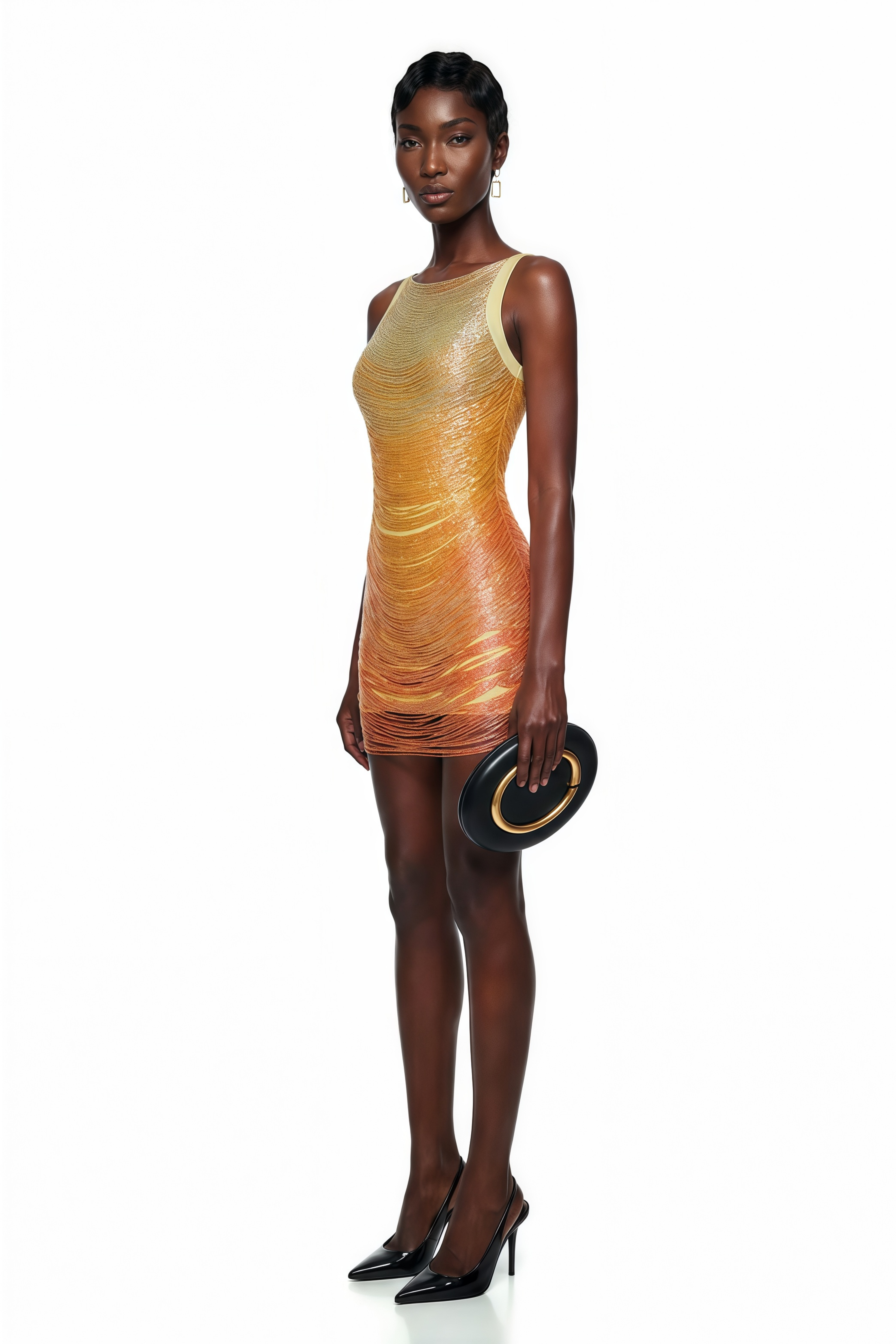 Mini-robe Ondine jaune dégradé